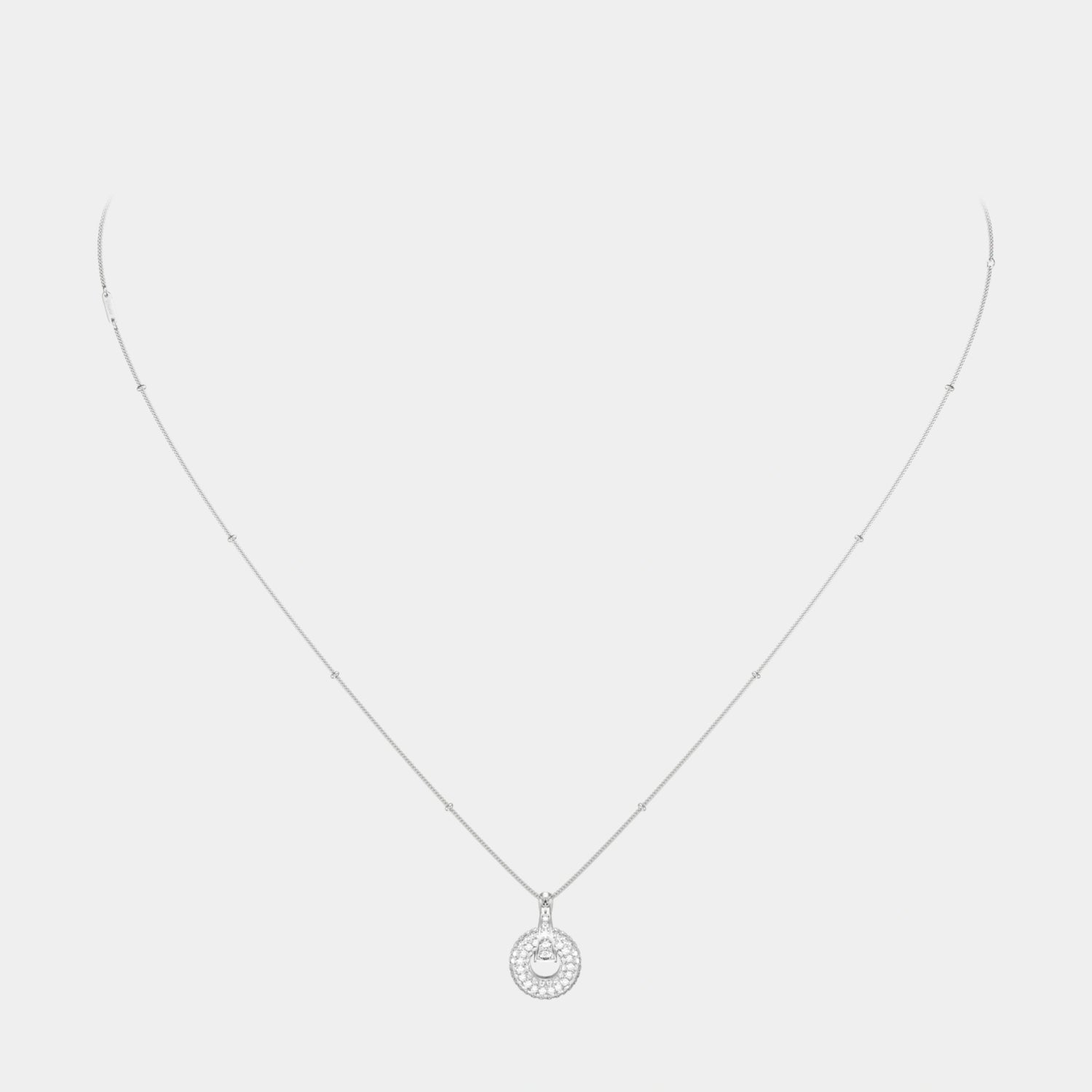 Wecord Pavé Soho Necklace, Gold, Front