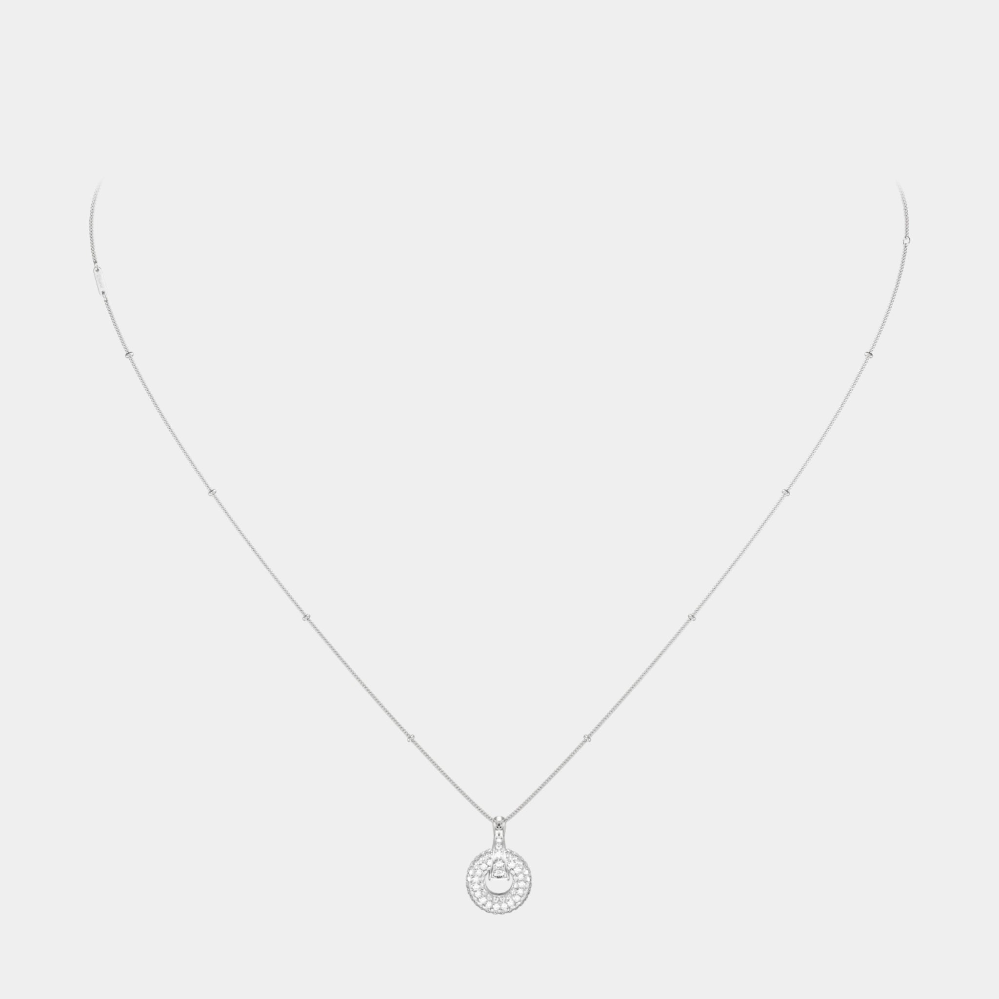 Wecord Pavé Soho Necklace, Gold, Front