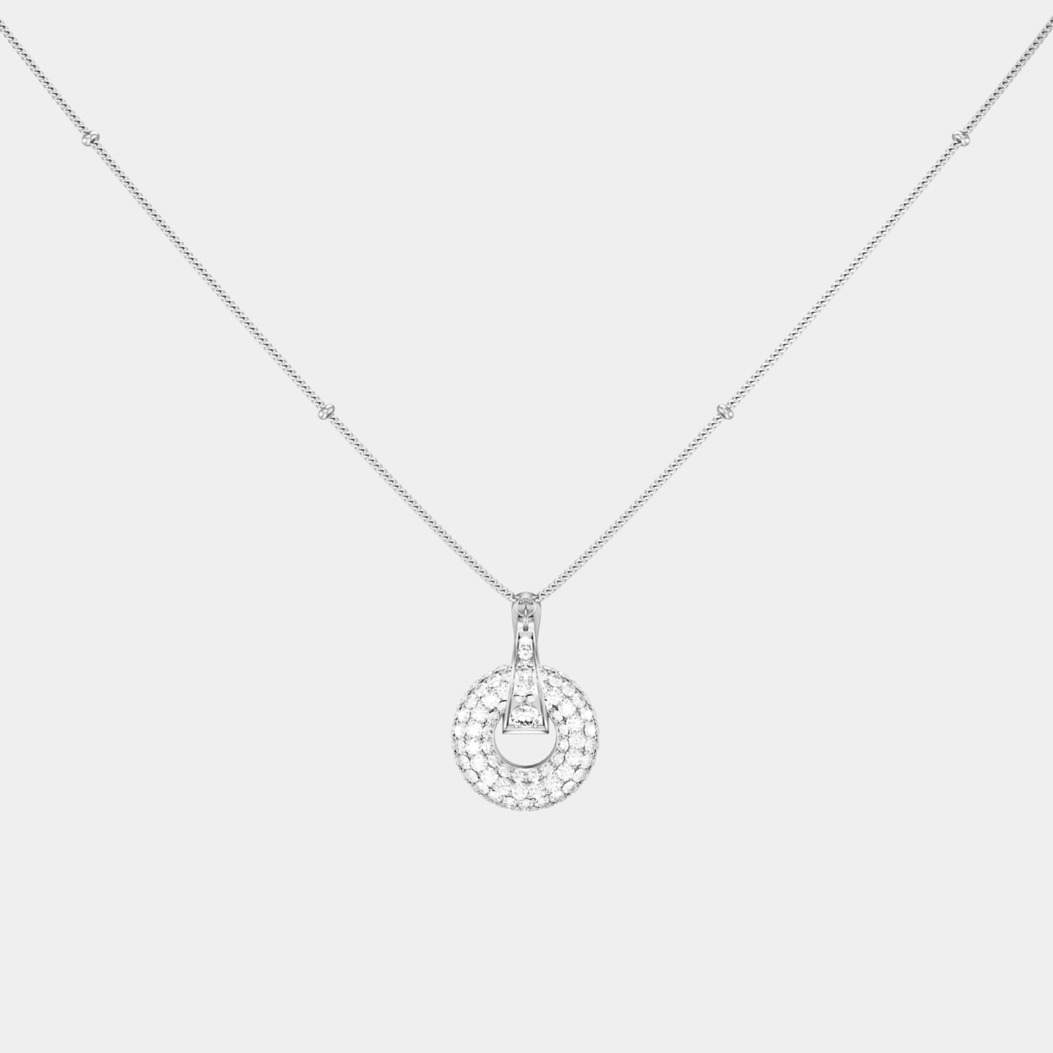 Wecord Pavé Soho Necklace, Gold, Pendant