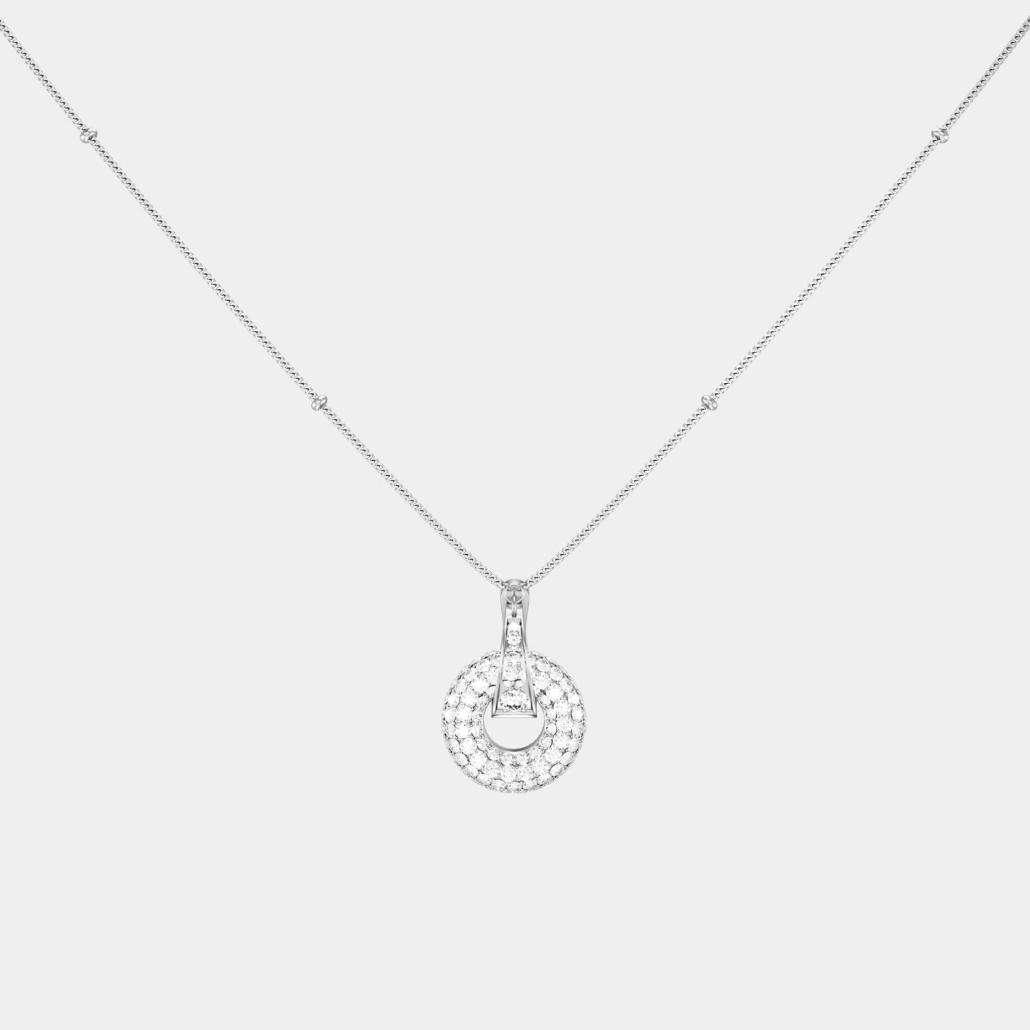 Wecord Pavé Soho Necklace, Gold, Pendant