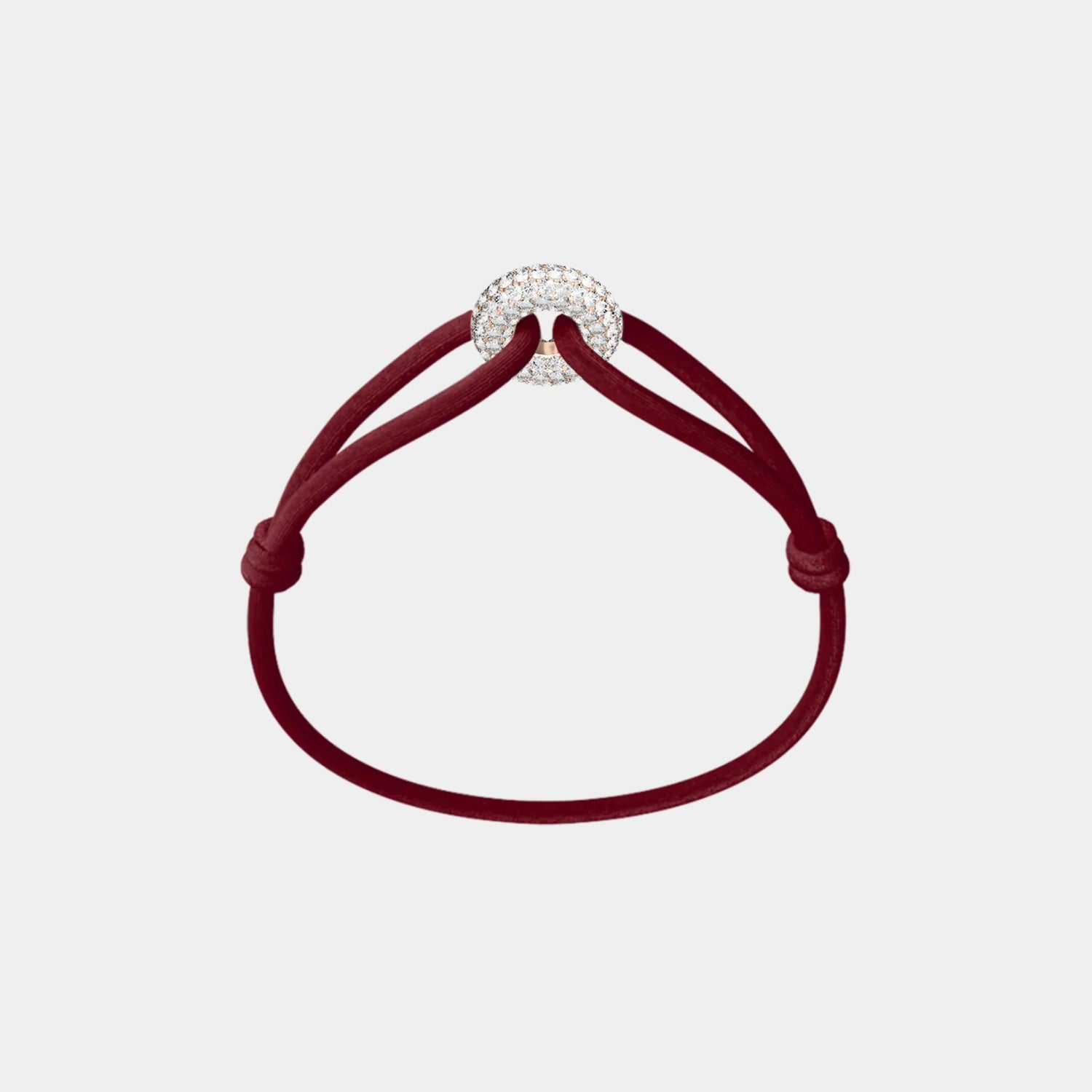 Wecord Rose Soho Pave Cord Bracelet, Burgundy