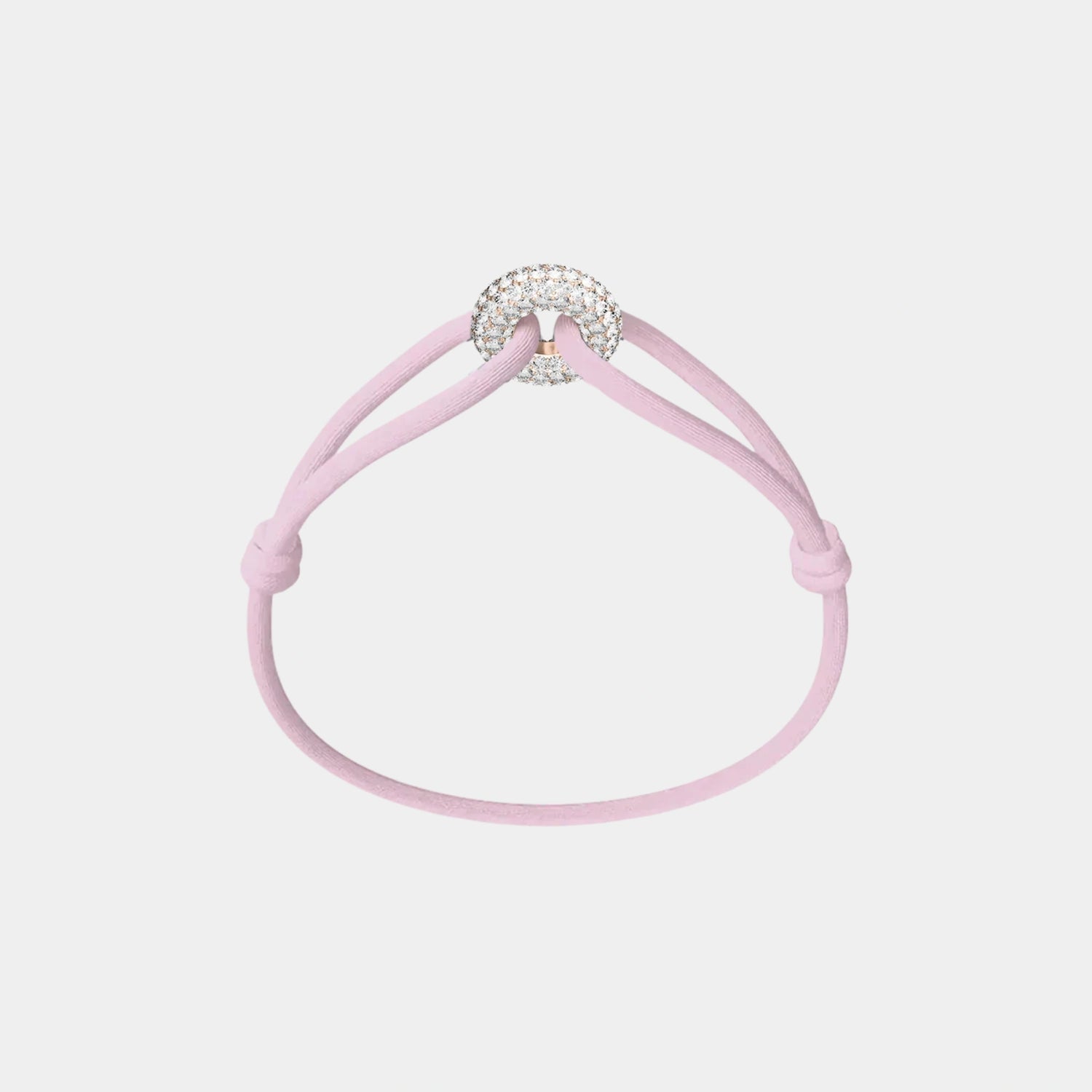 Wecord Rose Soho Pave Cord Bracelet, Light Pink