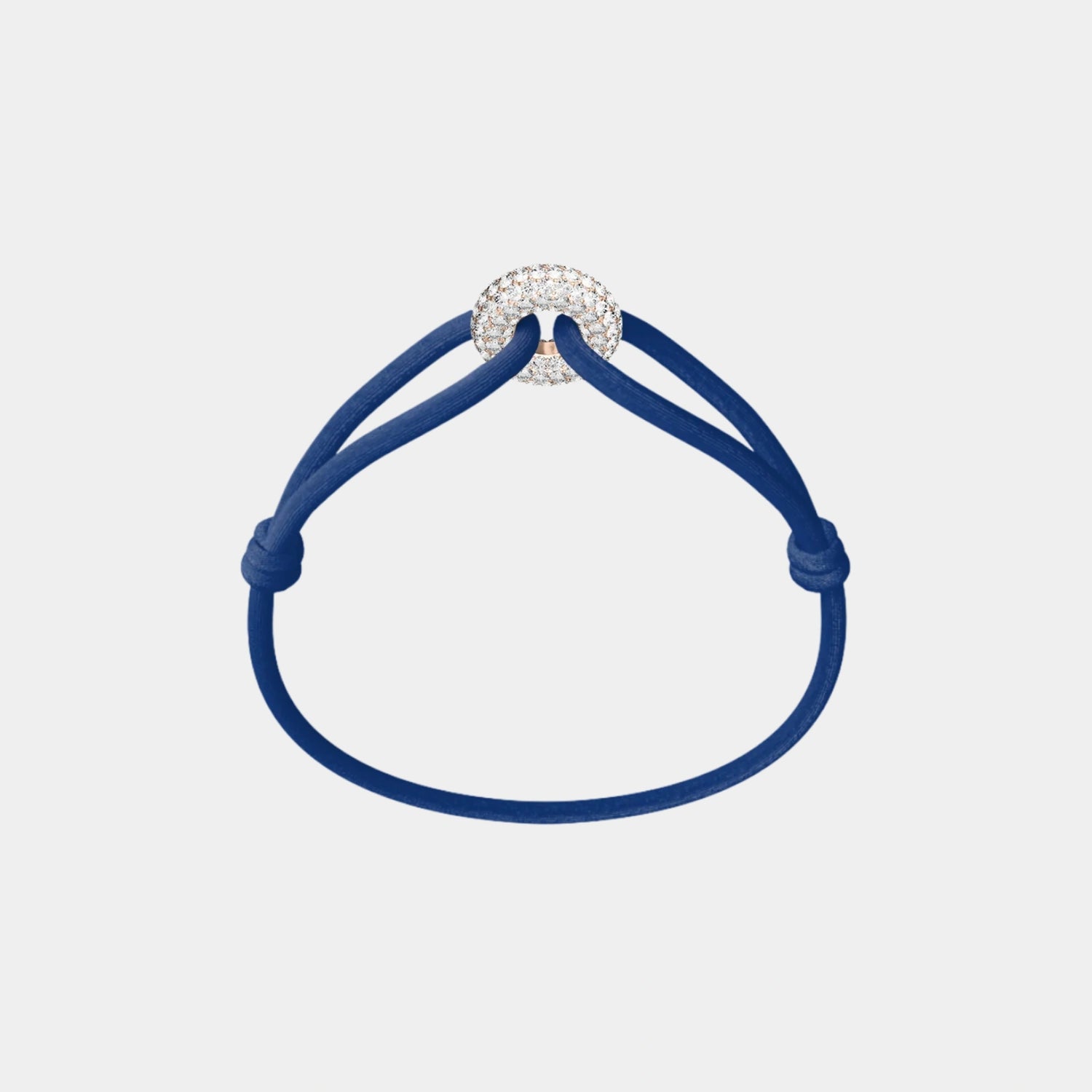 Wecord Rose Soho Pave Cord Bracelet, Navy Blue