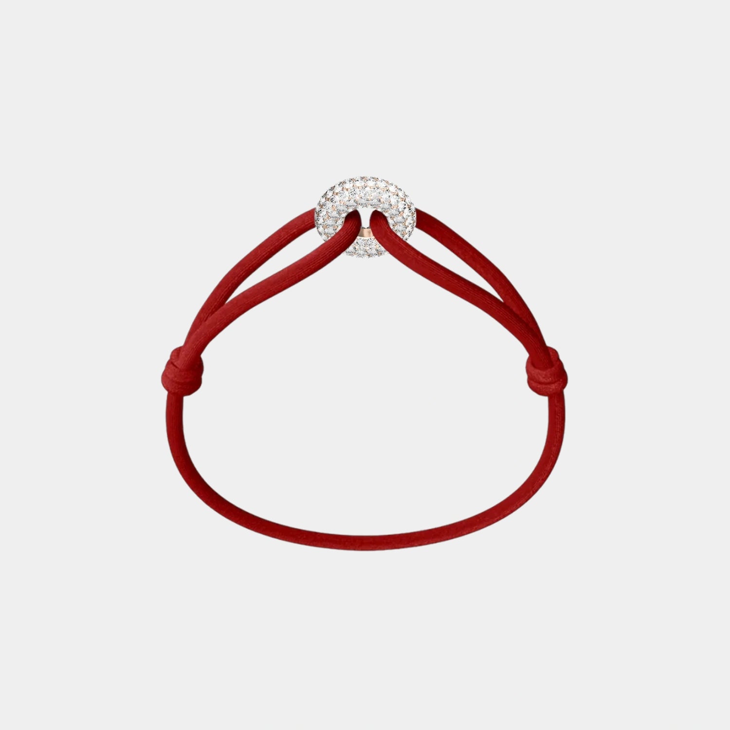 Wecord Rose Soho Pave Cord Bracelet, Red