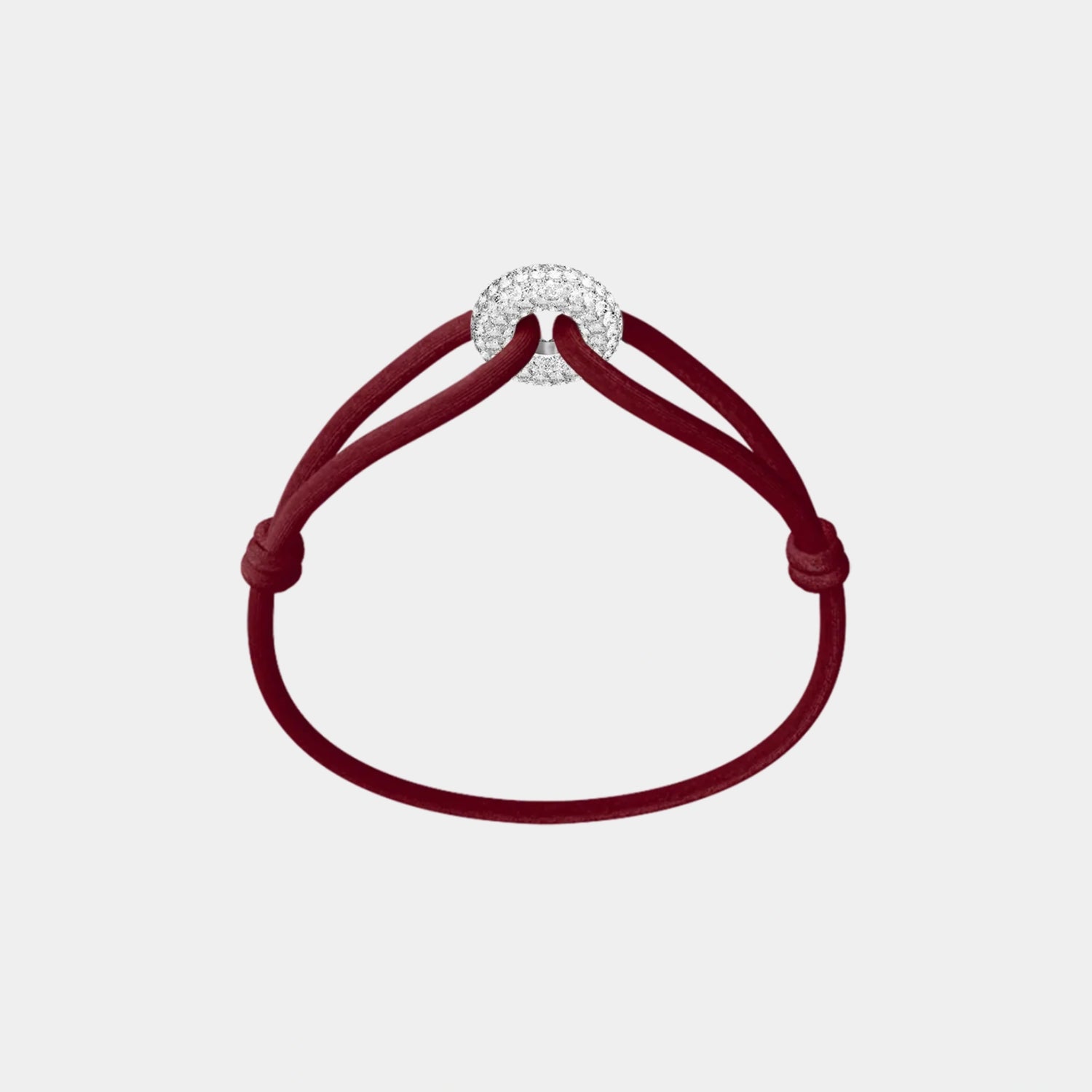 Silver Soho Pave Cord Bracelet