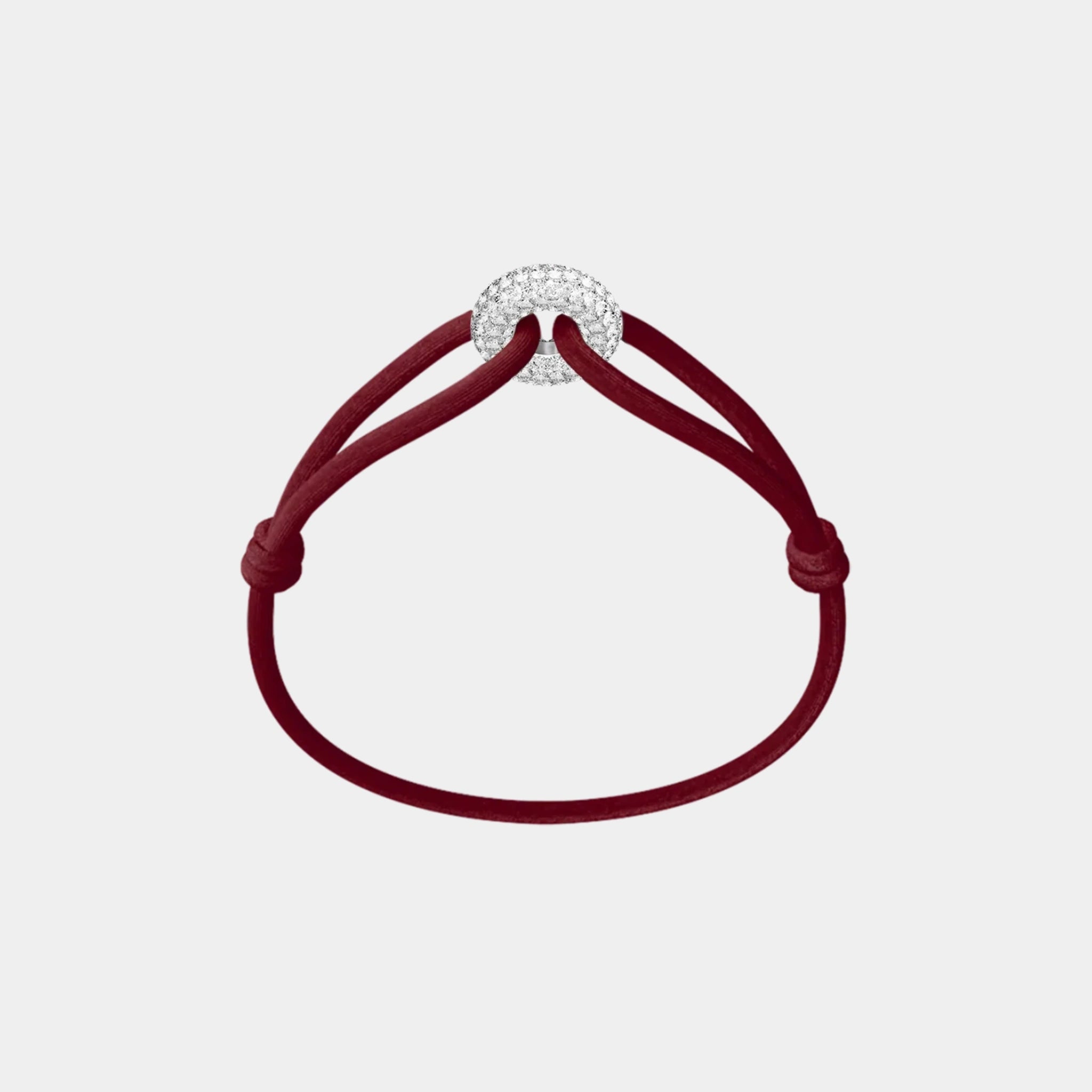 Silver Soho Pave Cord Bracelet