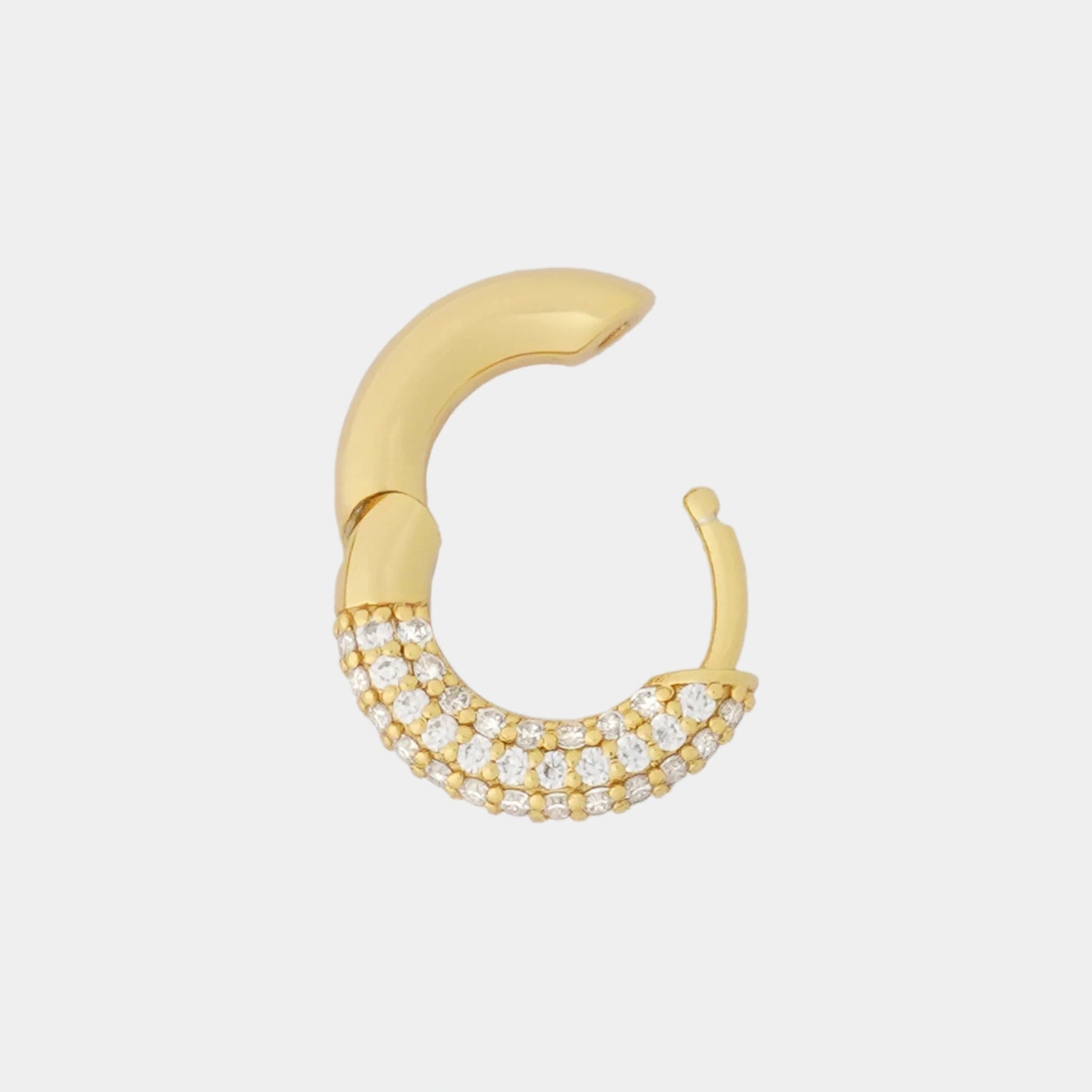 Wecord Soho Hoop Earrings, Golden, Front