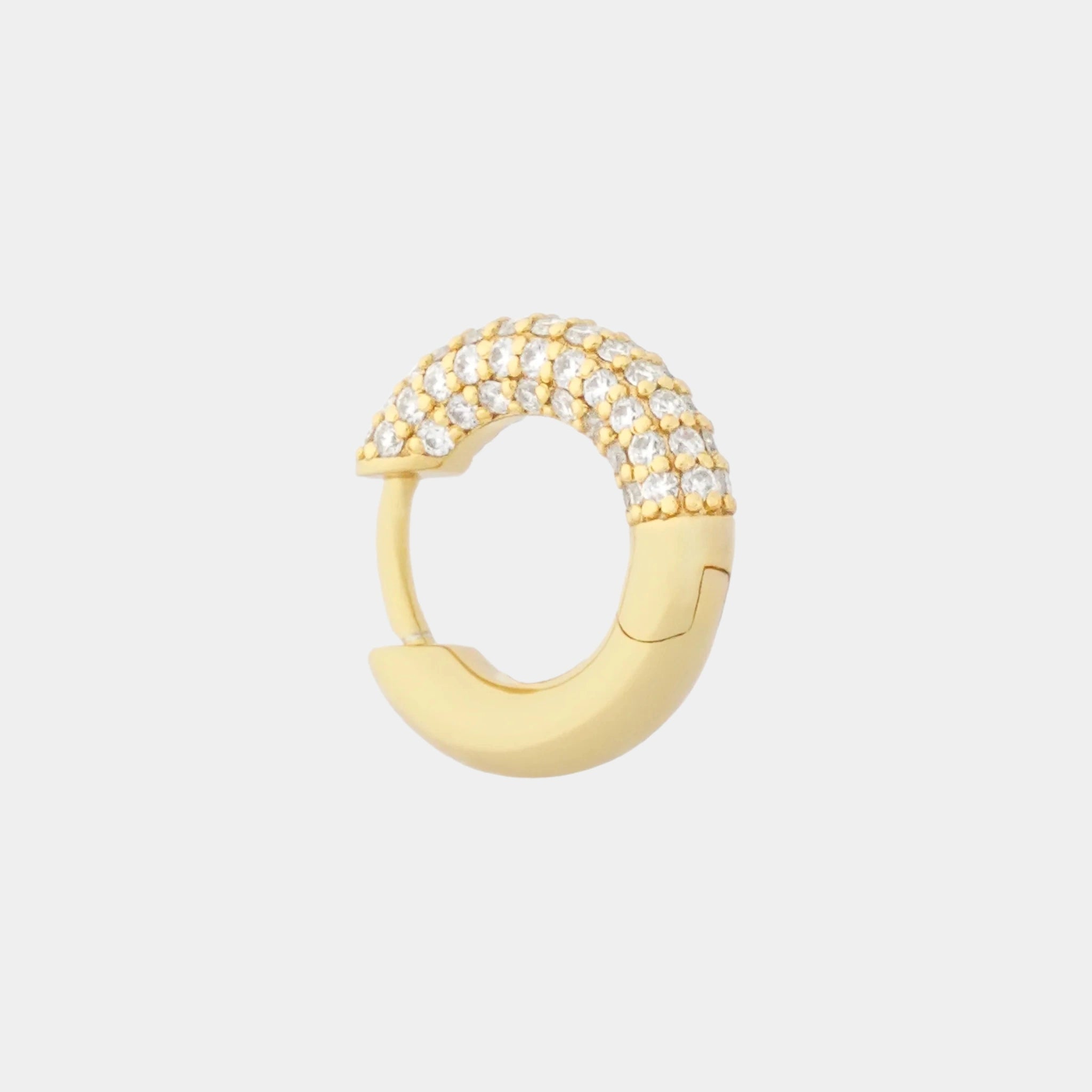 Wecord Soho Hoop Earrings, Golden, Side