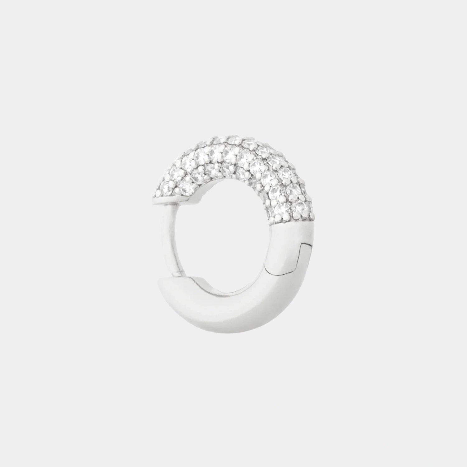 Wecord Soho Hoop Earrings, Silver, Side