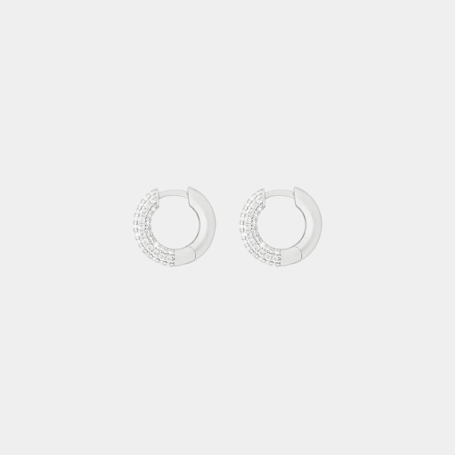 Wecord Soho Hoop Earrings, Silver