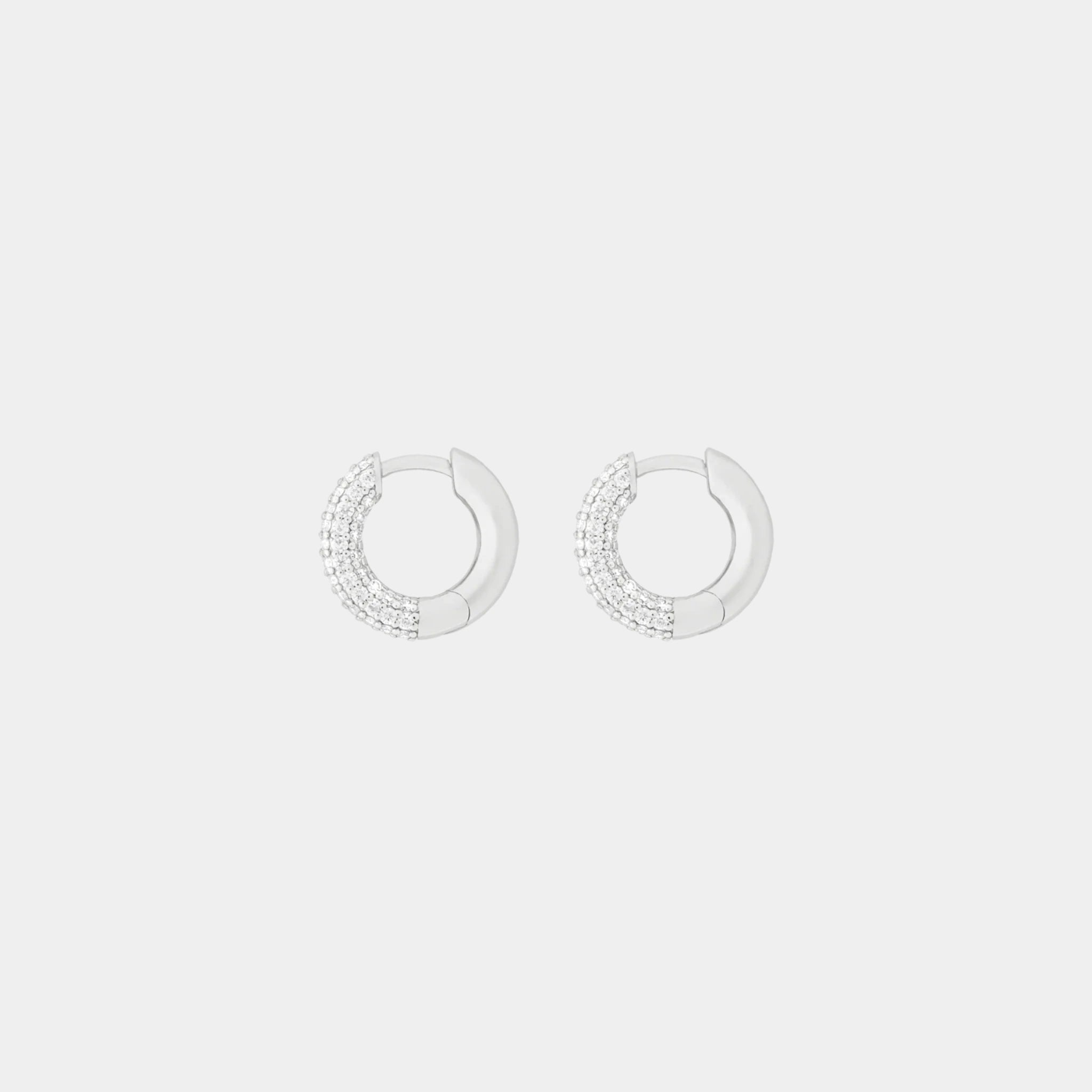 Wecord Soho Hoop Earrings, Silver