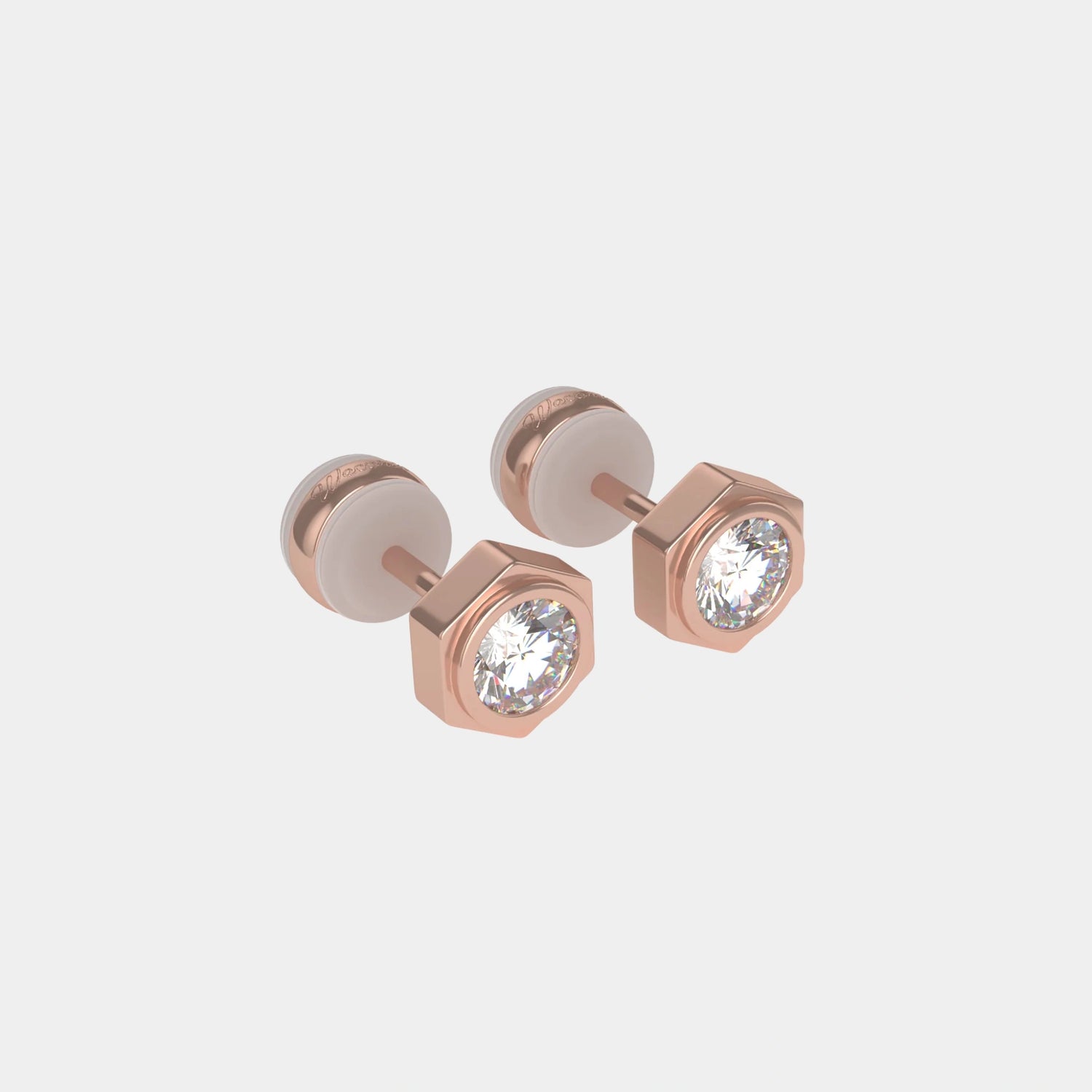 Wecord Unity Earrings, Rose Gold