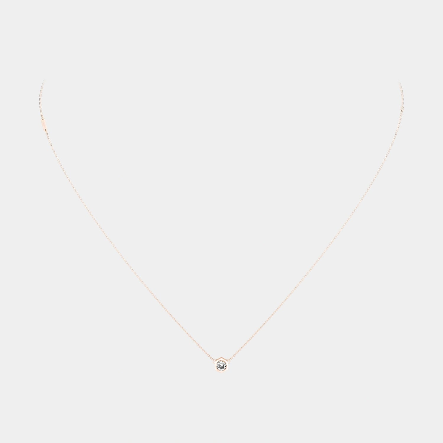 Wecord Unity necklace, Rose Gold, Front