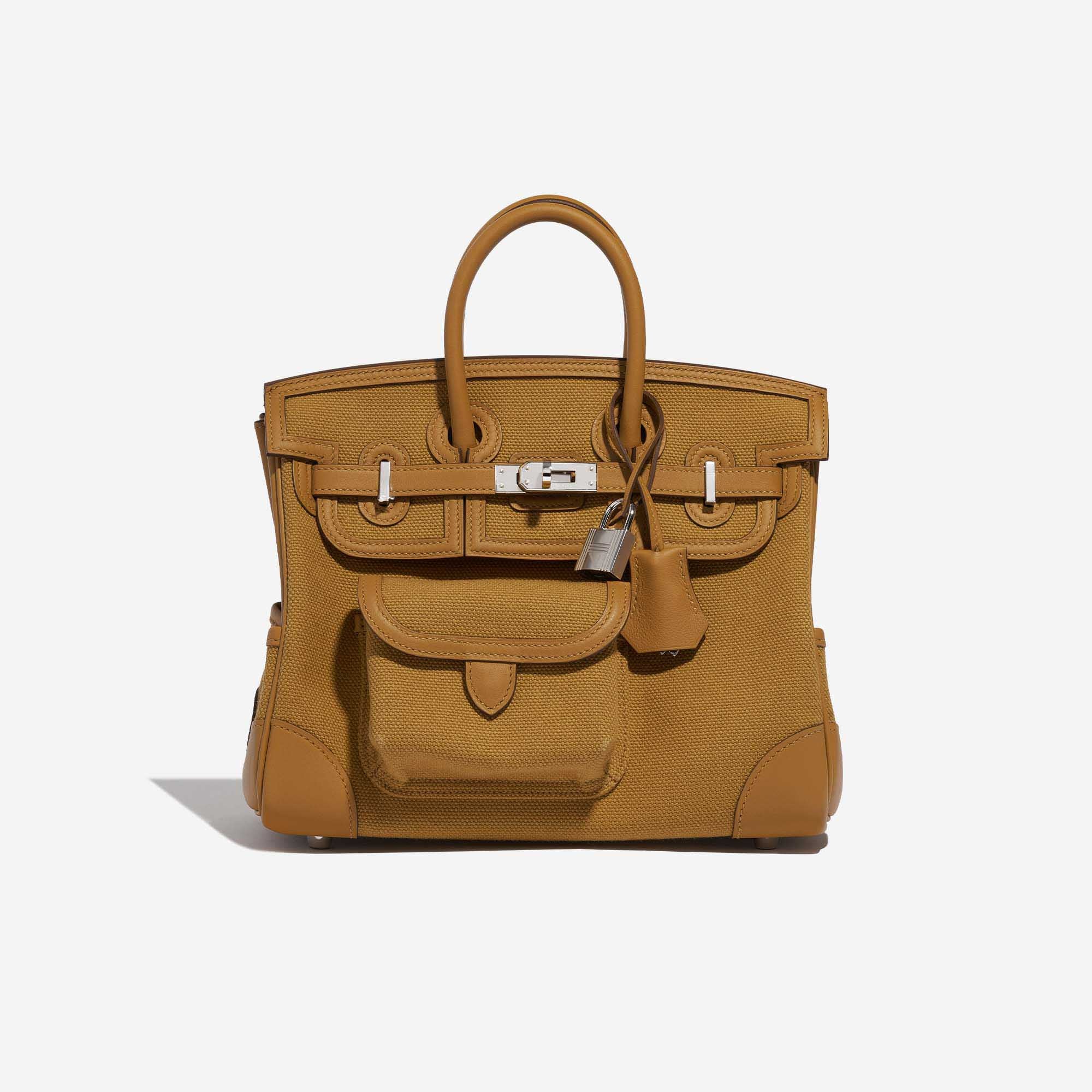 Birkin Cargo 25 Toile Goeland Veau Swift Desert Sesame