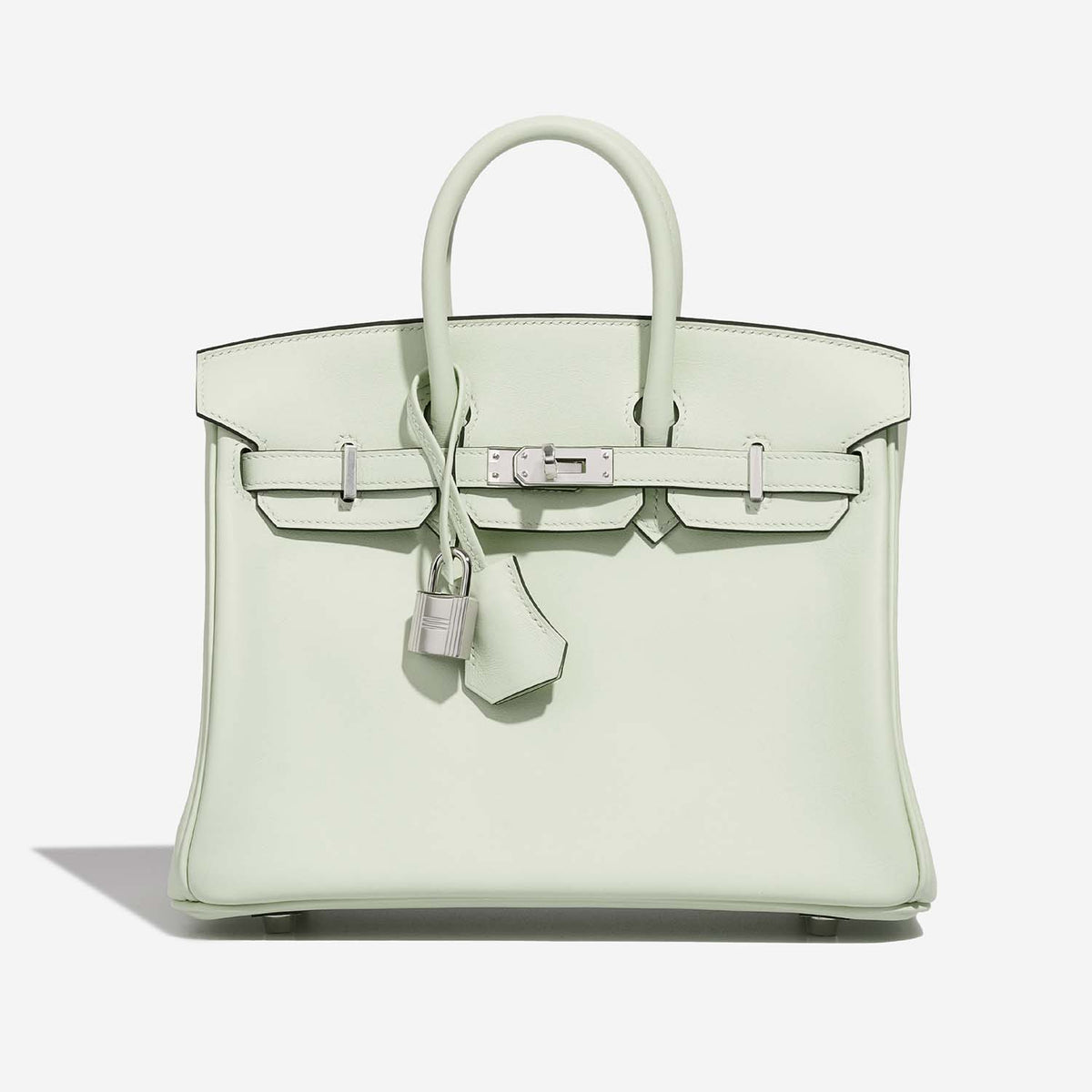 حقيبة Birkin 25 من جلد Swift باللون Vert Fizz