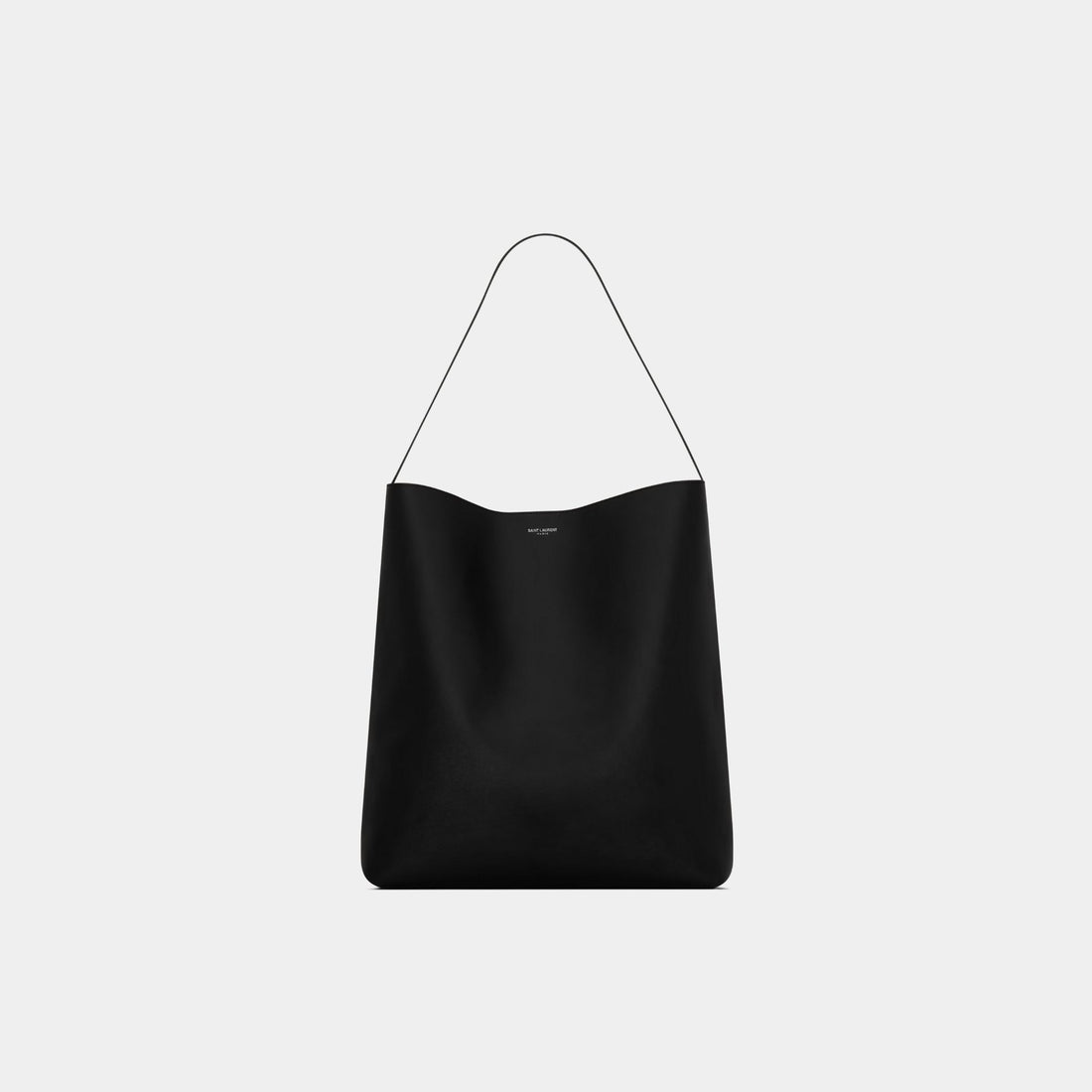 Yves Saint Laurent Bold Hobo Bag In Smooth Leather, Black, Front