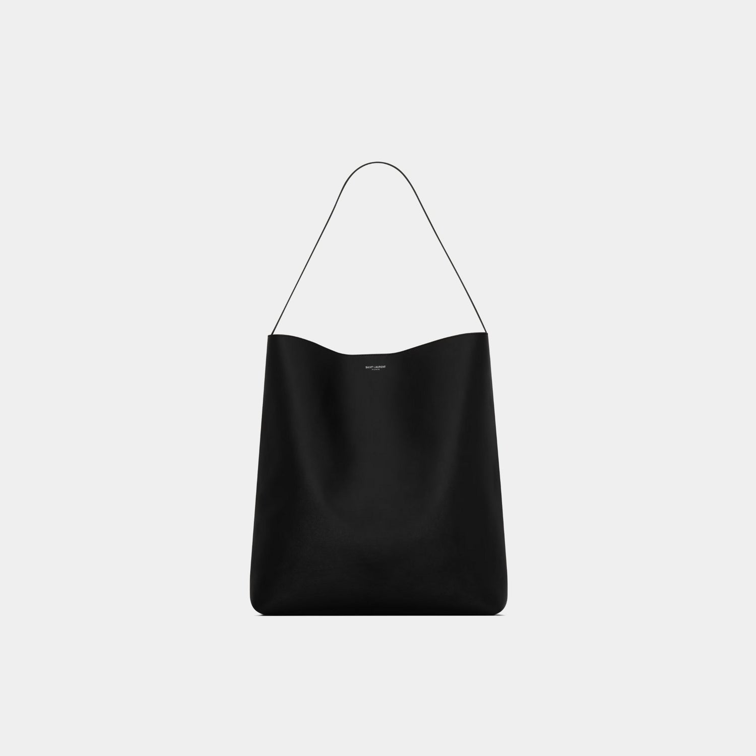 Yves Saint Laurent Bold Hobo Bag In Smooth Leather, Black, Front