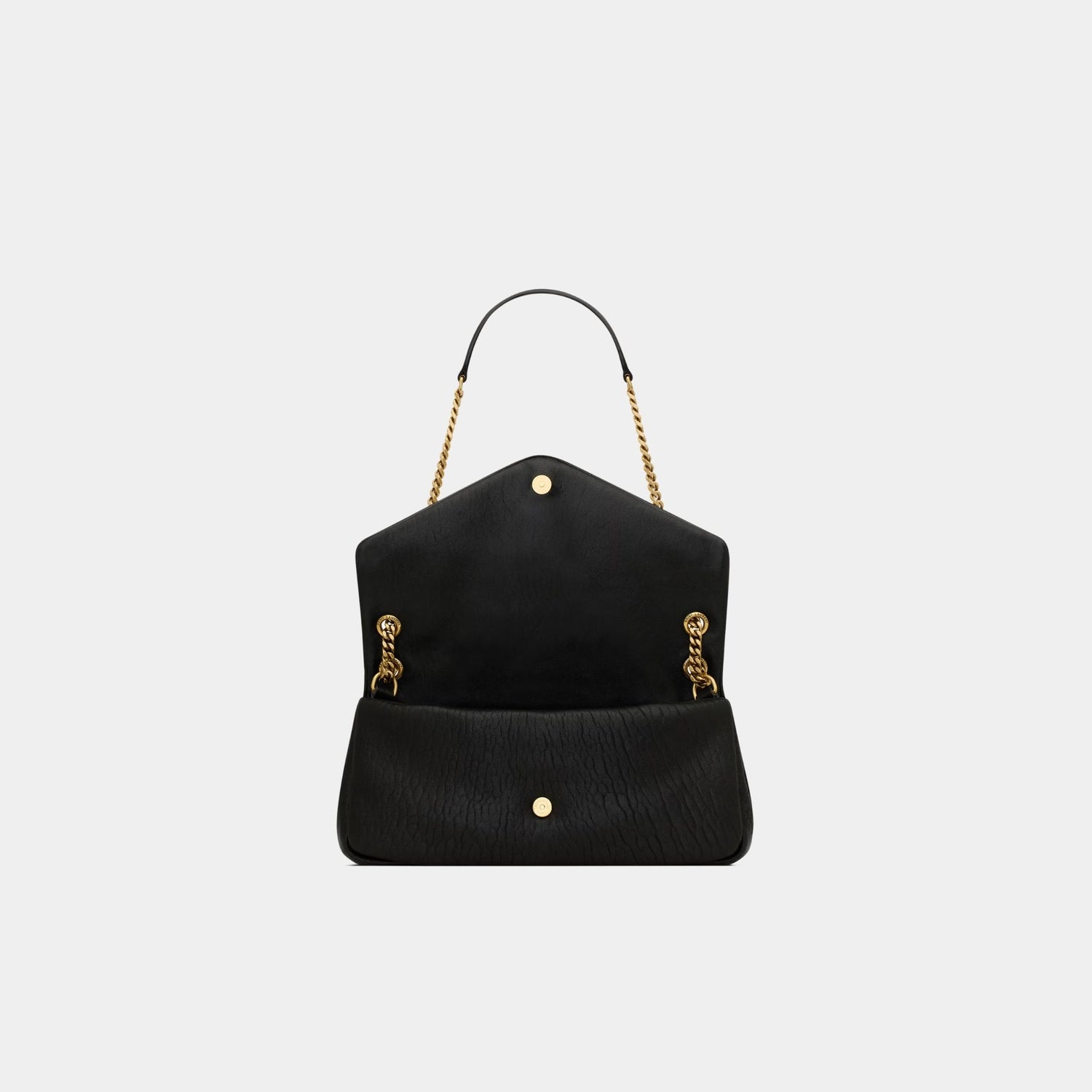 Yves Saint Laurent Calypso Medium In Grained Lambskin, Black, Open