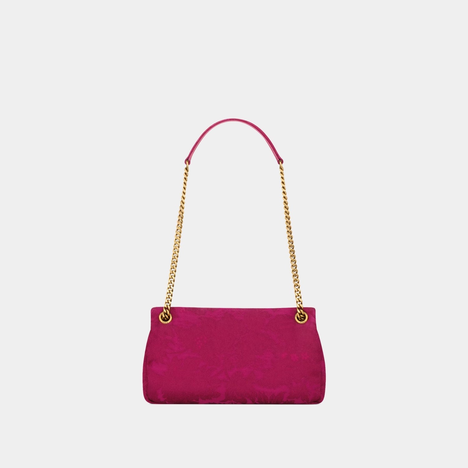 Yves Saint Laurent Calypso Small In Baroque Floral Jacquard, Red Berries, Back