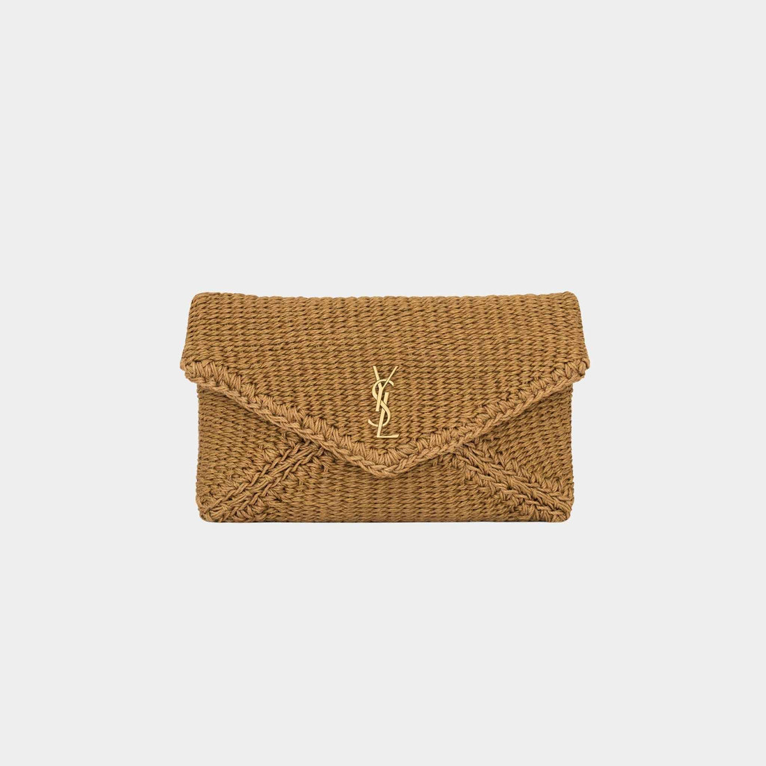 Yves Saint Laurent Cassandre Large Envelope Pouch In Rope, Front