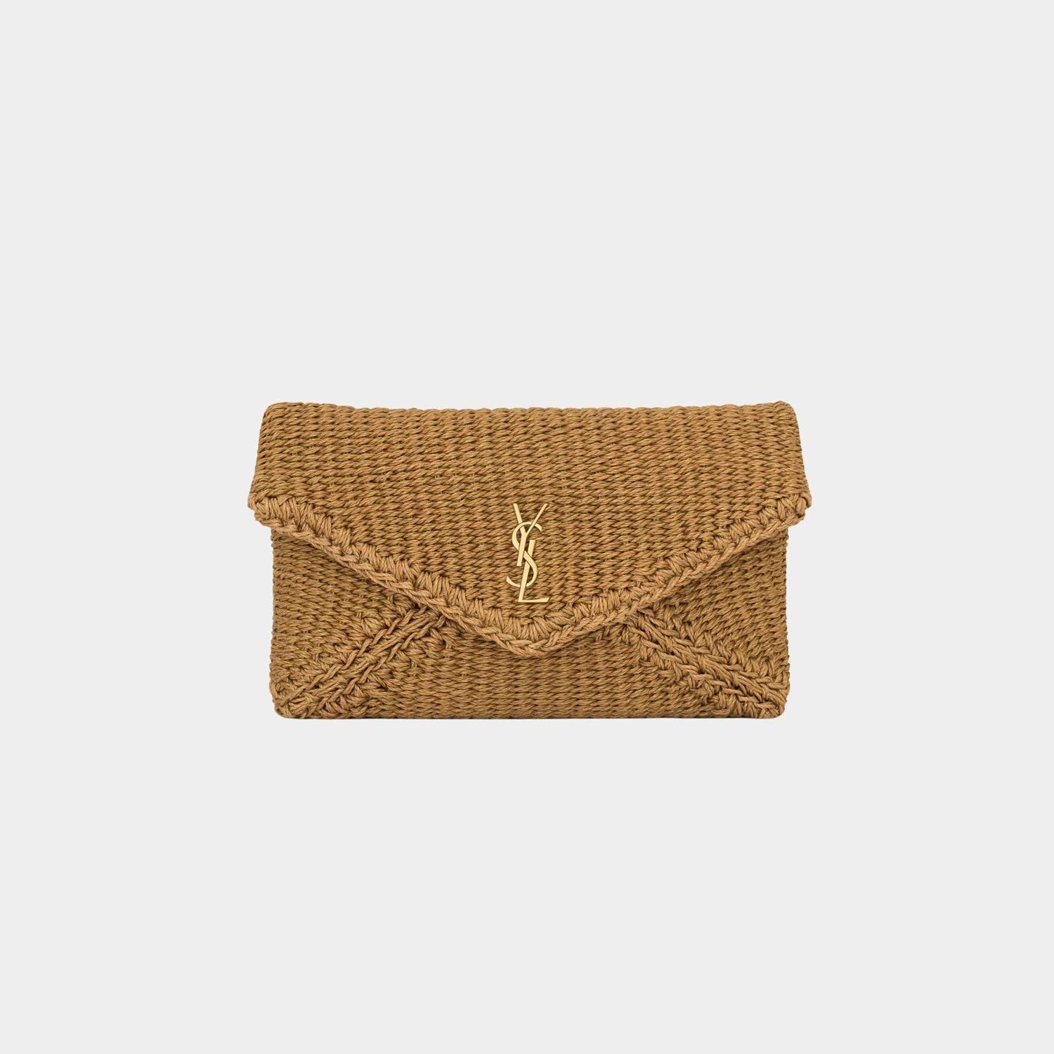 Yves Saint Laurent Cassandre Large Envelope Pouch In Rope, Front