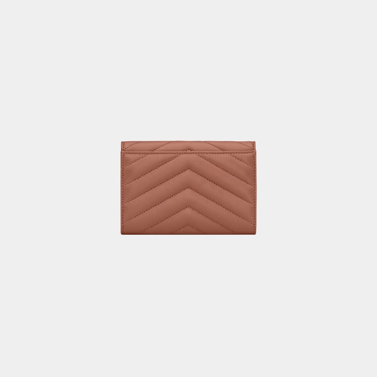 Yves Saint Laurent Cassandre Matelasse Small Envelope Wallet Lambskin, Barely Pink, Back