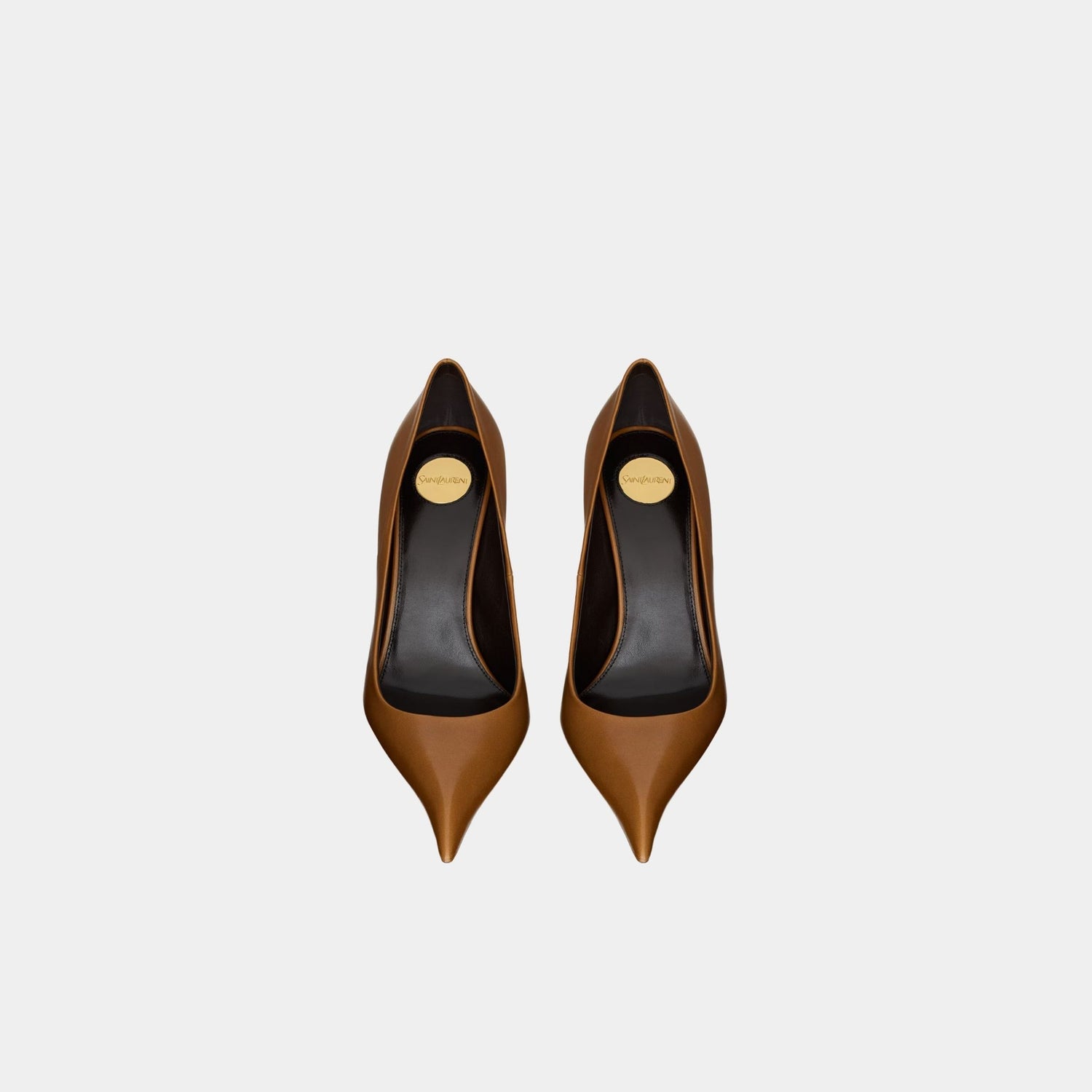 Yves Saint Laurent Elysee Pumps In Smooth Leather, Macadamia, Front
