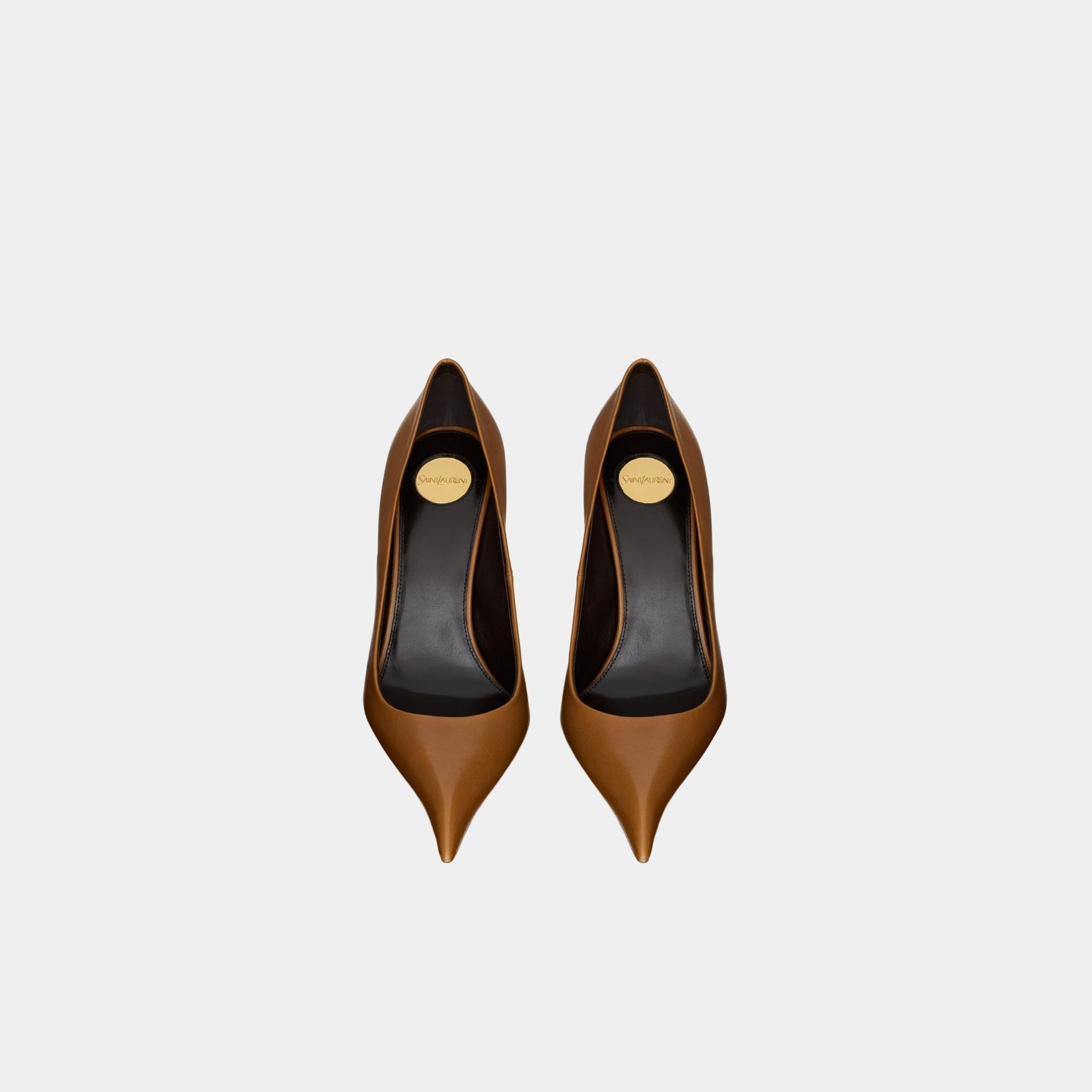 Yves Saint Laurent Elysee Pumps In Smooth Leather, Macadamia, Front