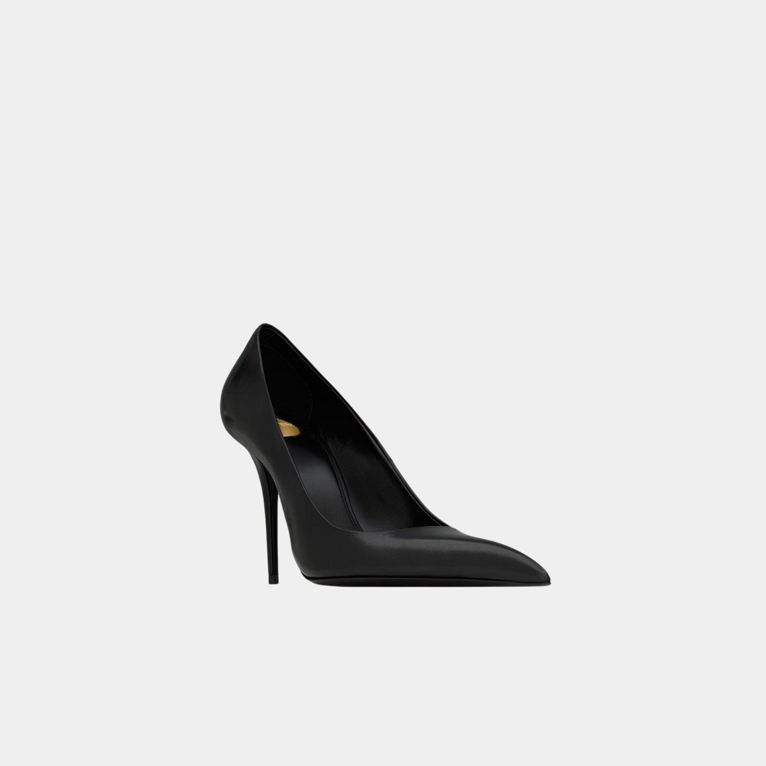 Yves Saint Laurent Elysee Pumps In Smooth Leather, Noir, Side, Front