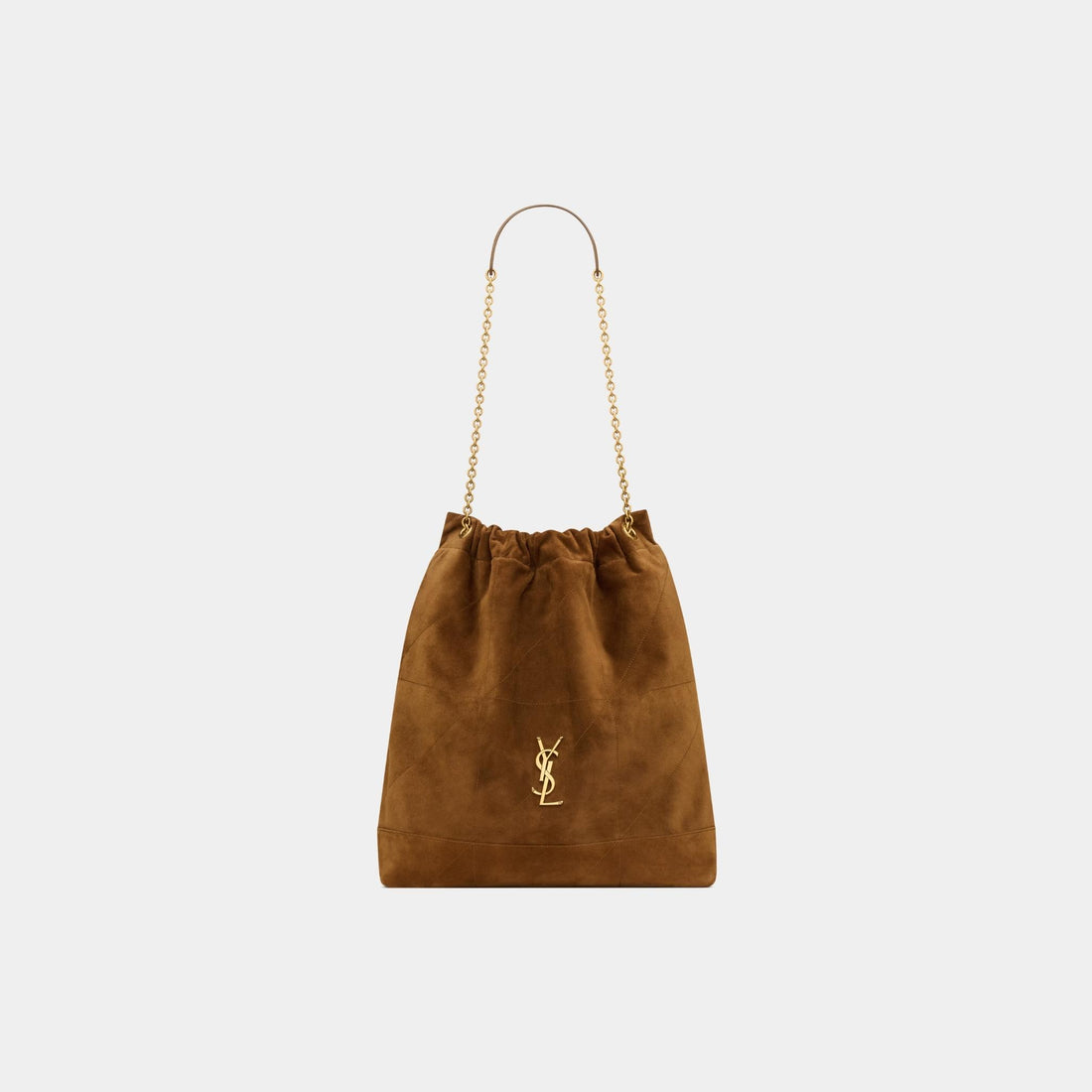 Yves Saint Laurent Jamie Large Pochon In Suede, Front