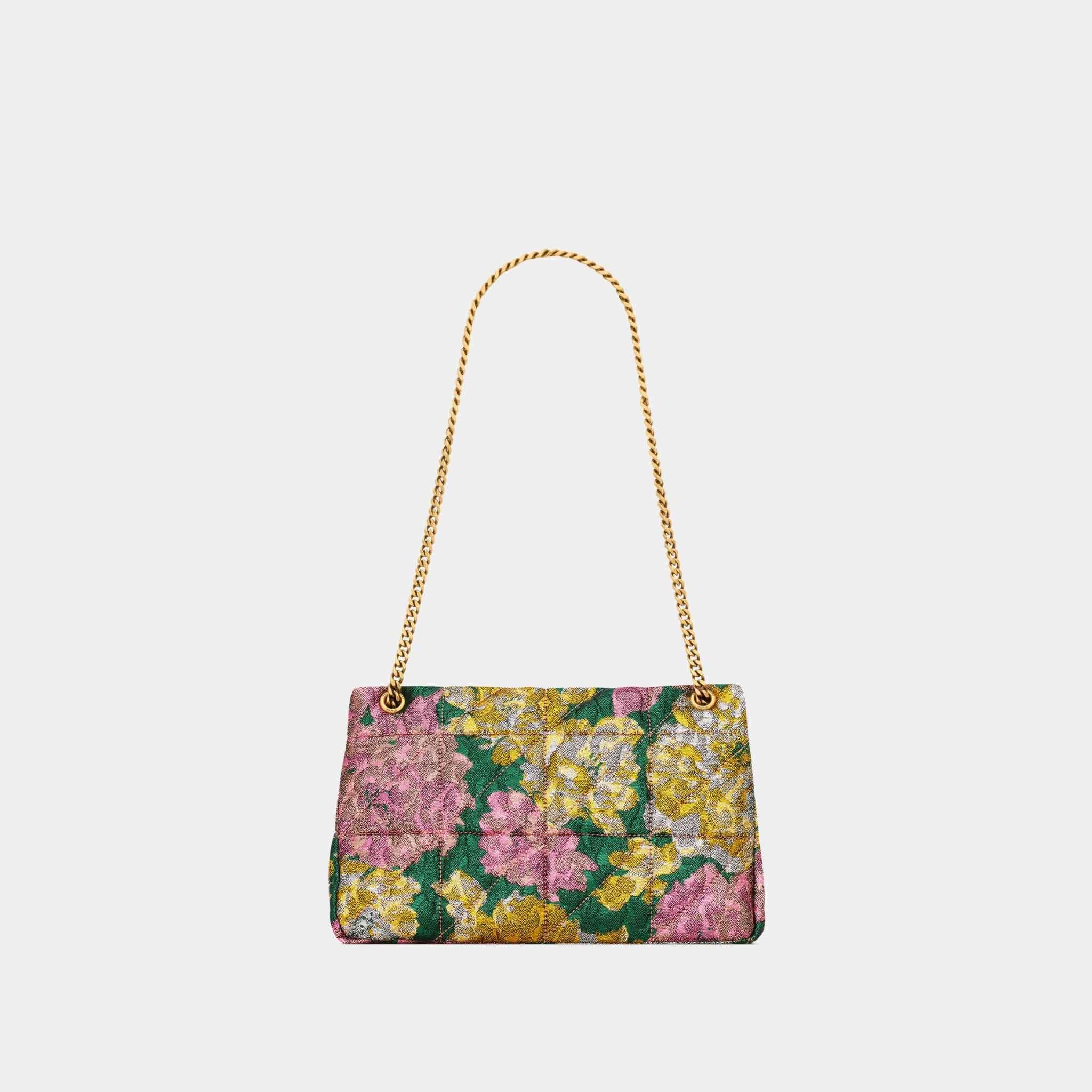 Yves Saint Laurent Jamie Medium Virgin Wool In Brocade, Back