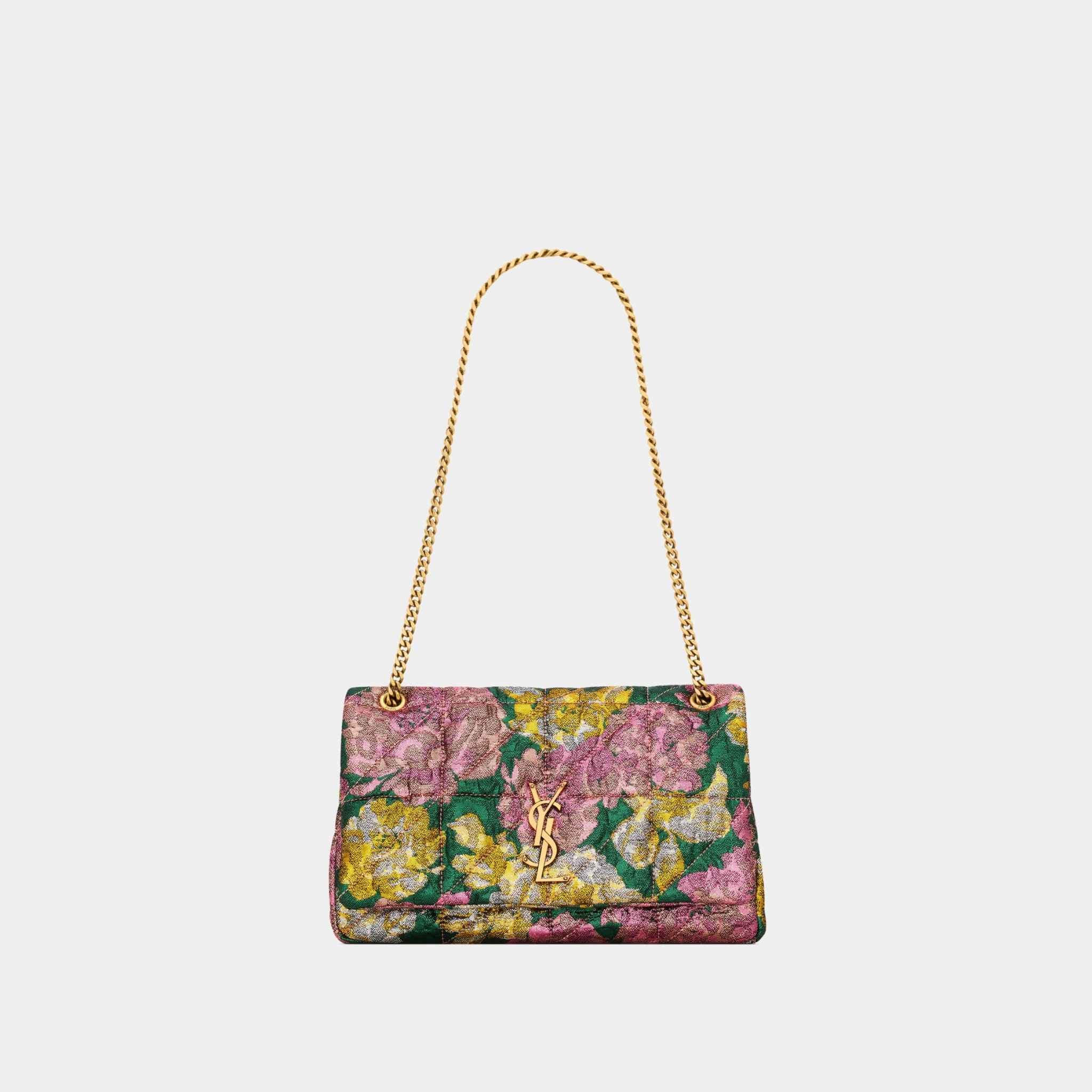 Yves Saint Laurent Jamie Medium Virgin Wool In Brocade, Front