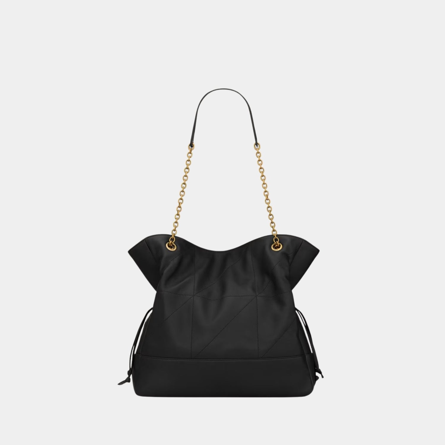 Yves Saint Laurent Jamie Shopping In Lambskin, Black, Back