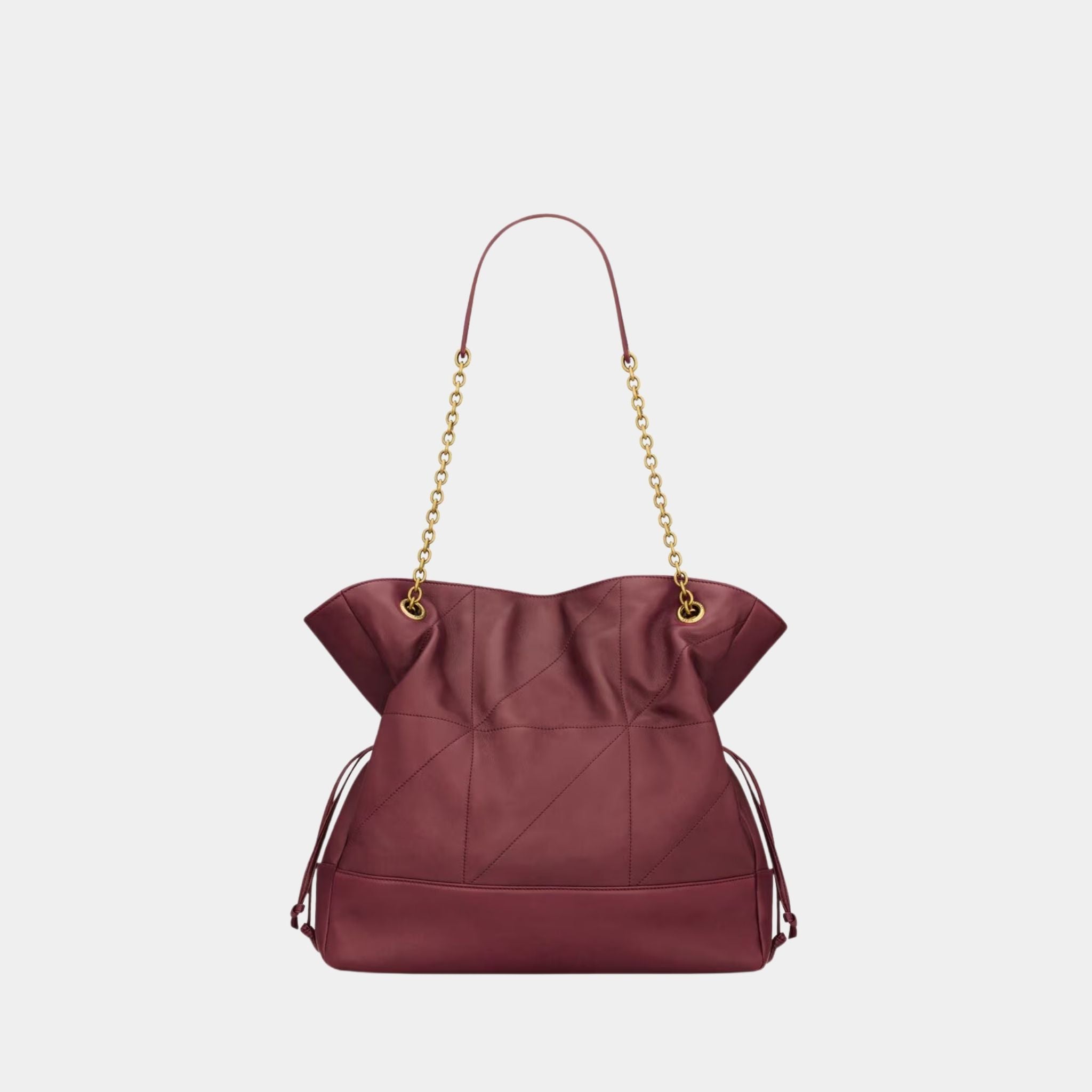Yves Saint Laurent Jamie Shopping In Lambskin, Bordeaux, Back