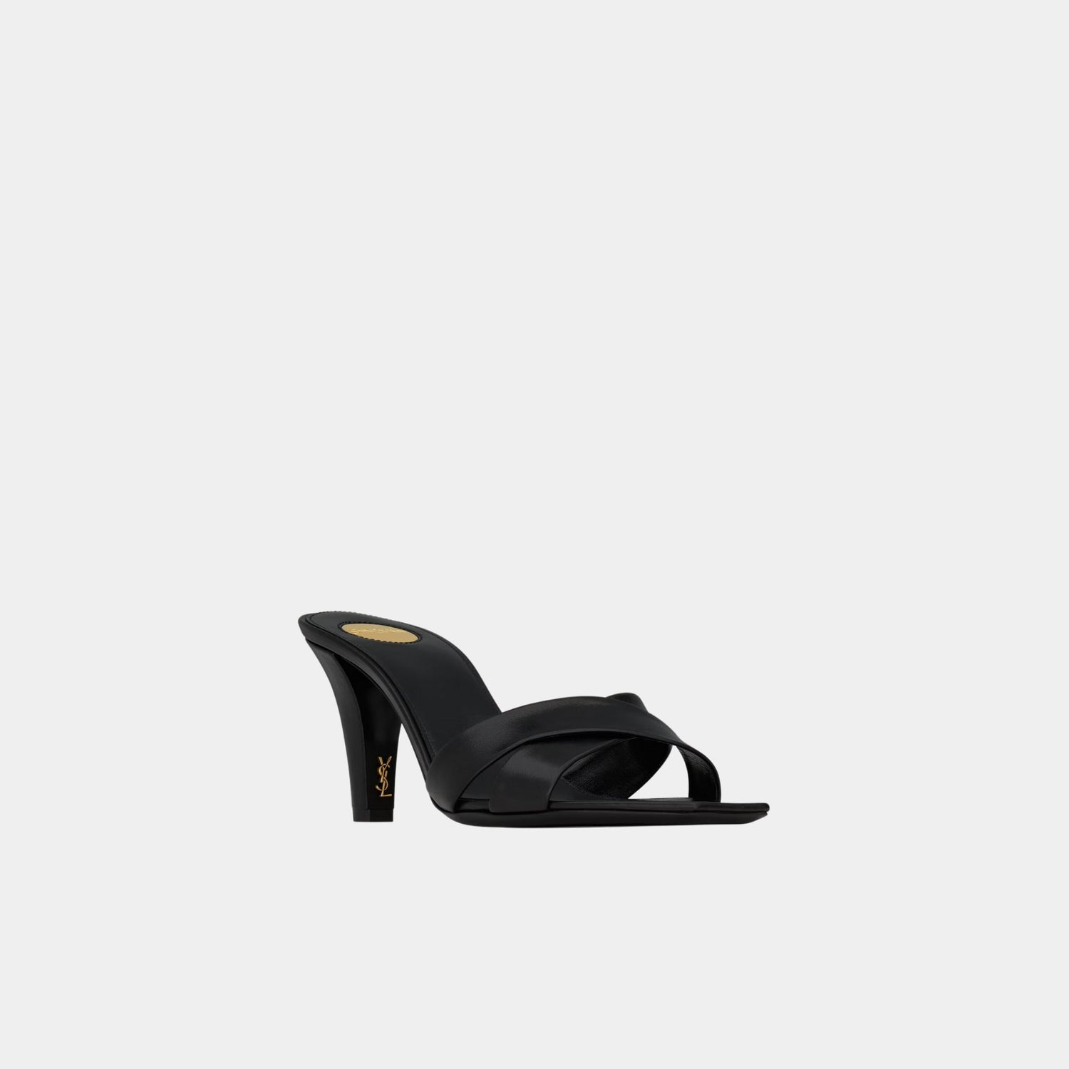 Yves Saint Laurent Jill Mules In Smooth Leather, Side, Front