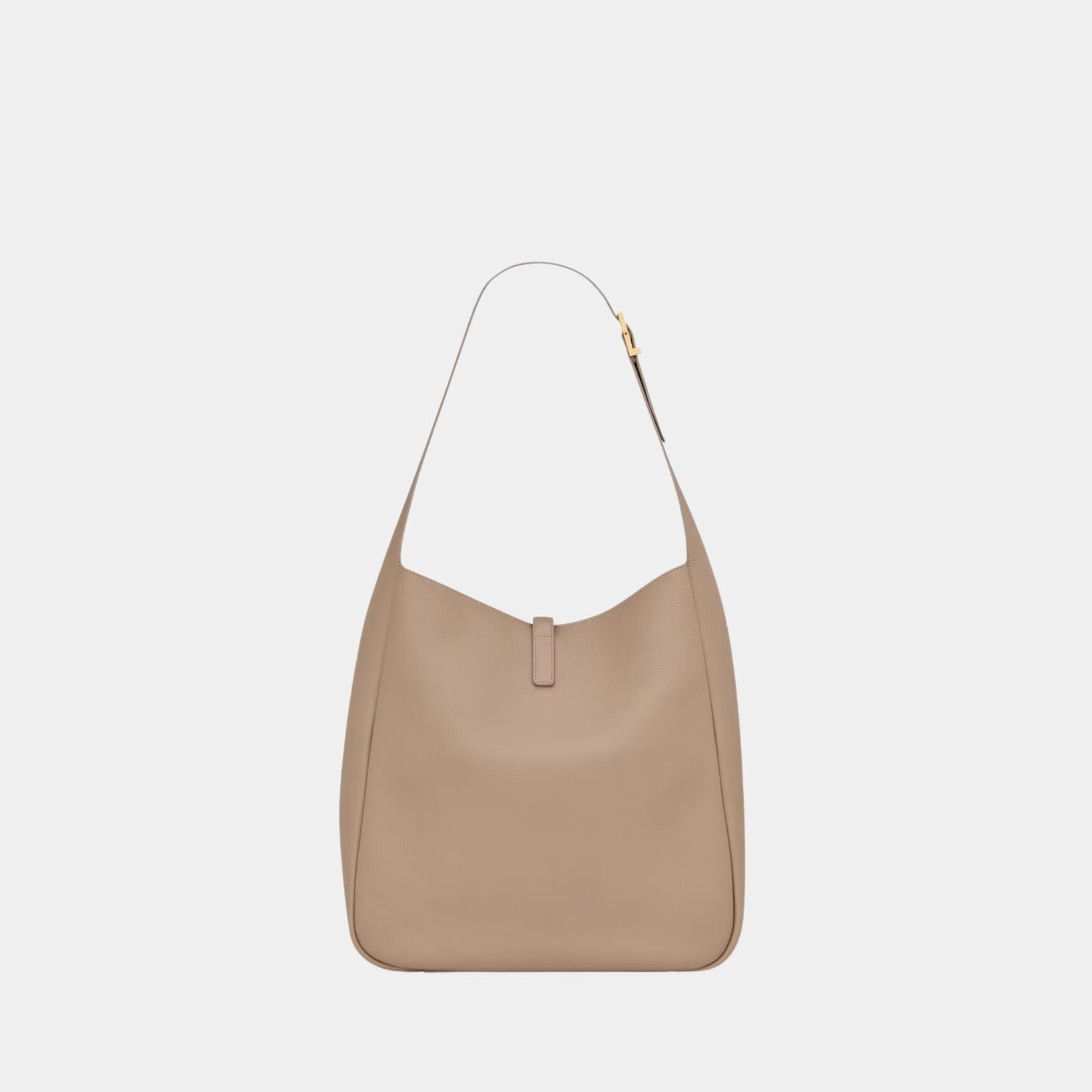 Yves Saint Laurent Le 5 A 7 Supple Large In Grained Leather, Dusty Grey, Back