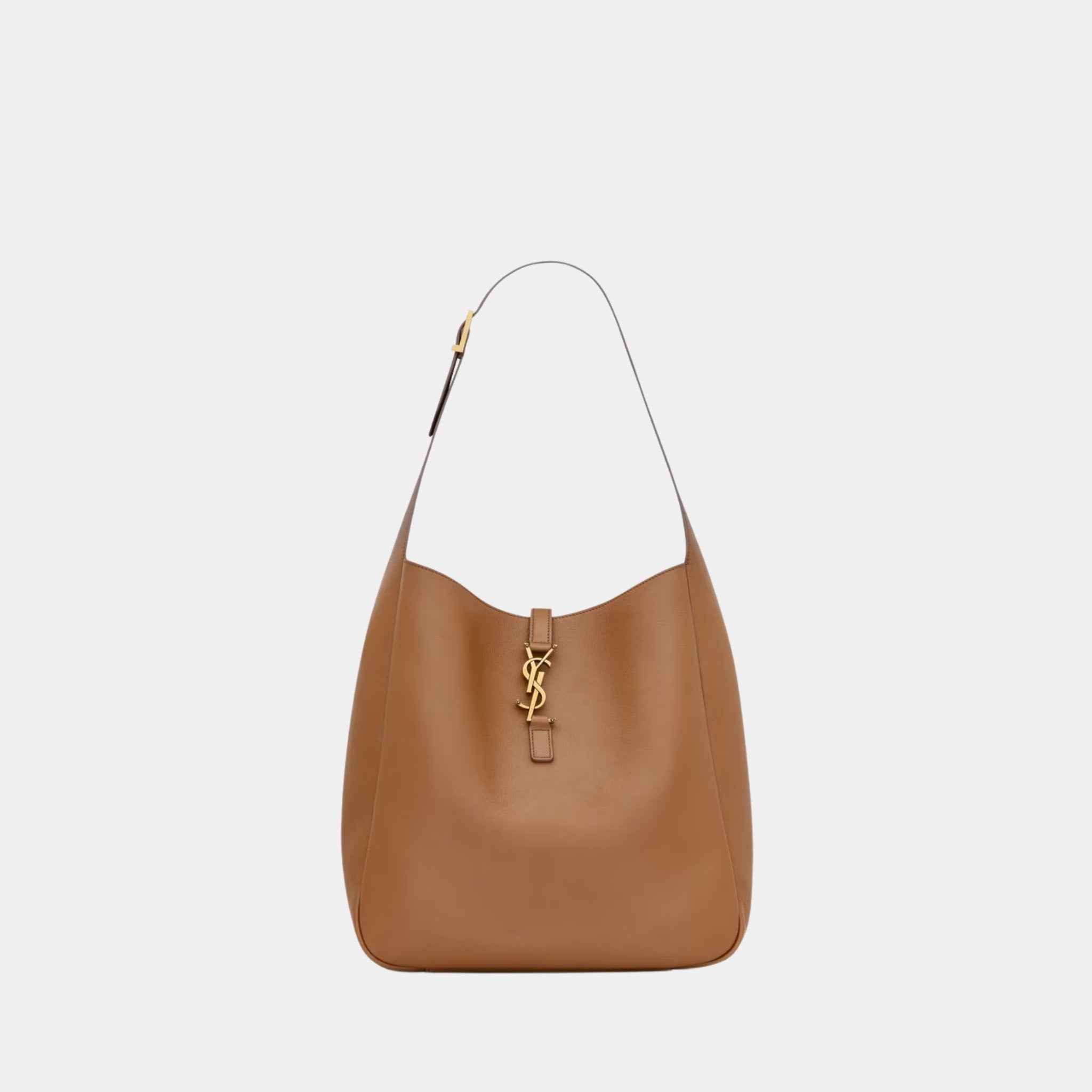 Yves Saint Laurent Le 5 A 7 Supple Large In Grained Leather, Fox, Front