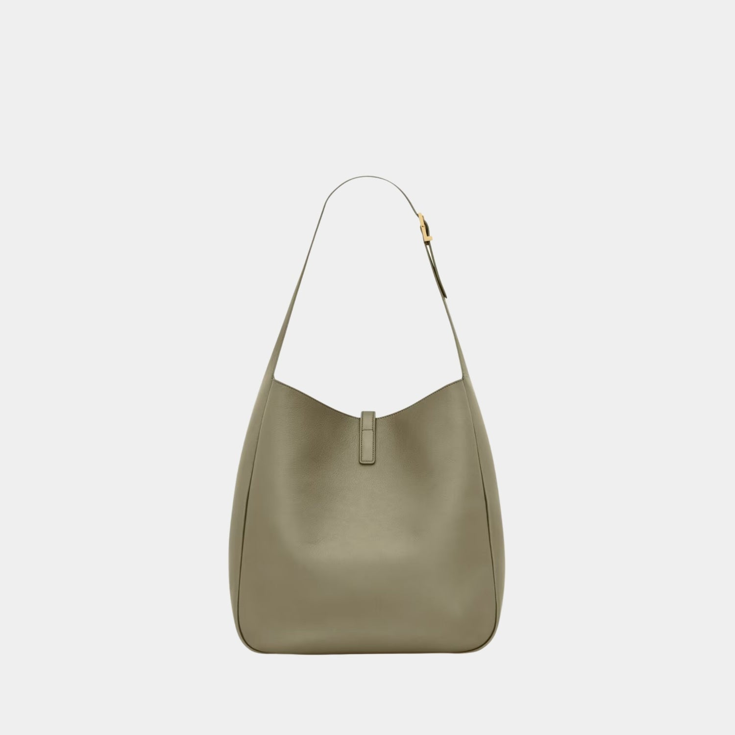 Yves Saint Laurent Le 5 A 7 Supple Large In Grained Leather, Strong Moss, Back