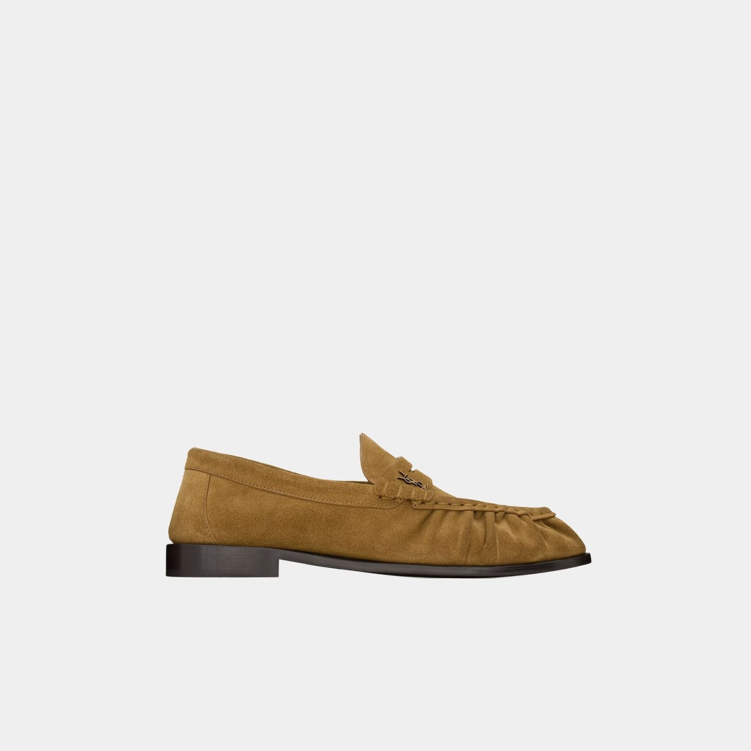 Yves Saint Laurent Le Loafer Supple In Suede, Cognac, Side