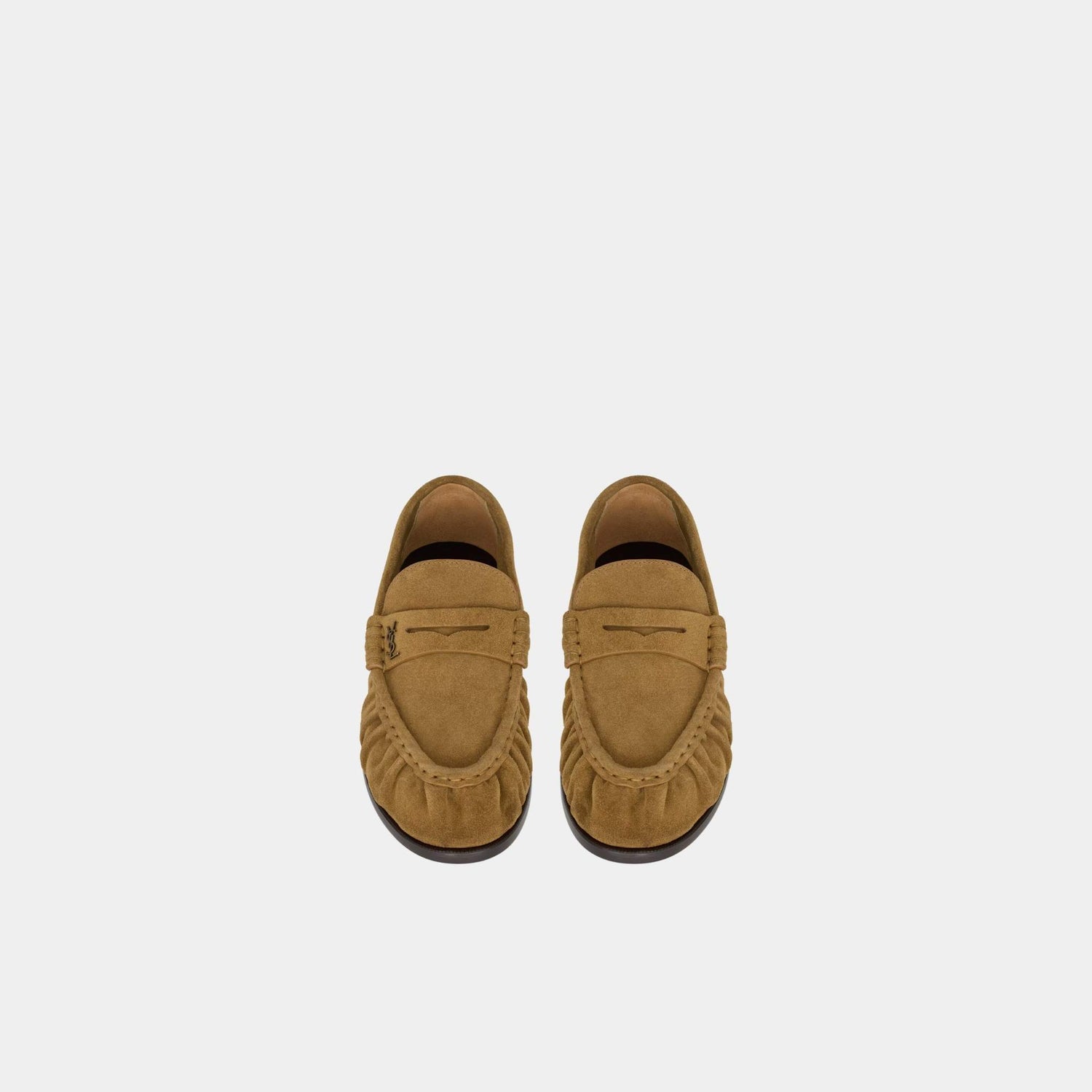 Yves Saint Laurent Le Loafer Supple In Suede, Cognac, Top