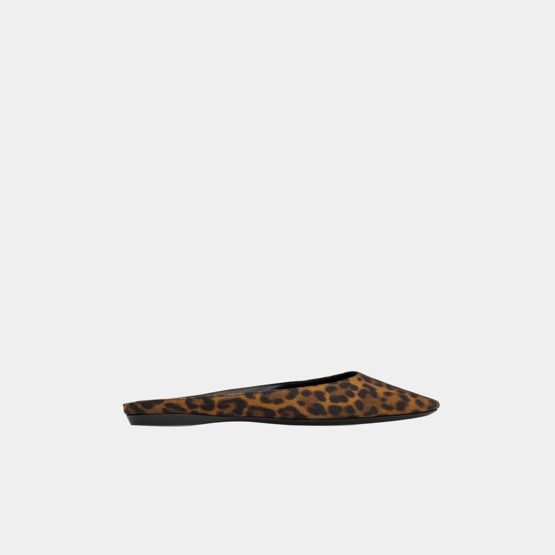 Yves Saint Laurent Lido Slip-Ons In Leopard Grosgrain, Side