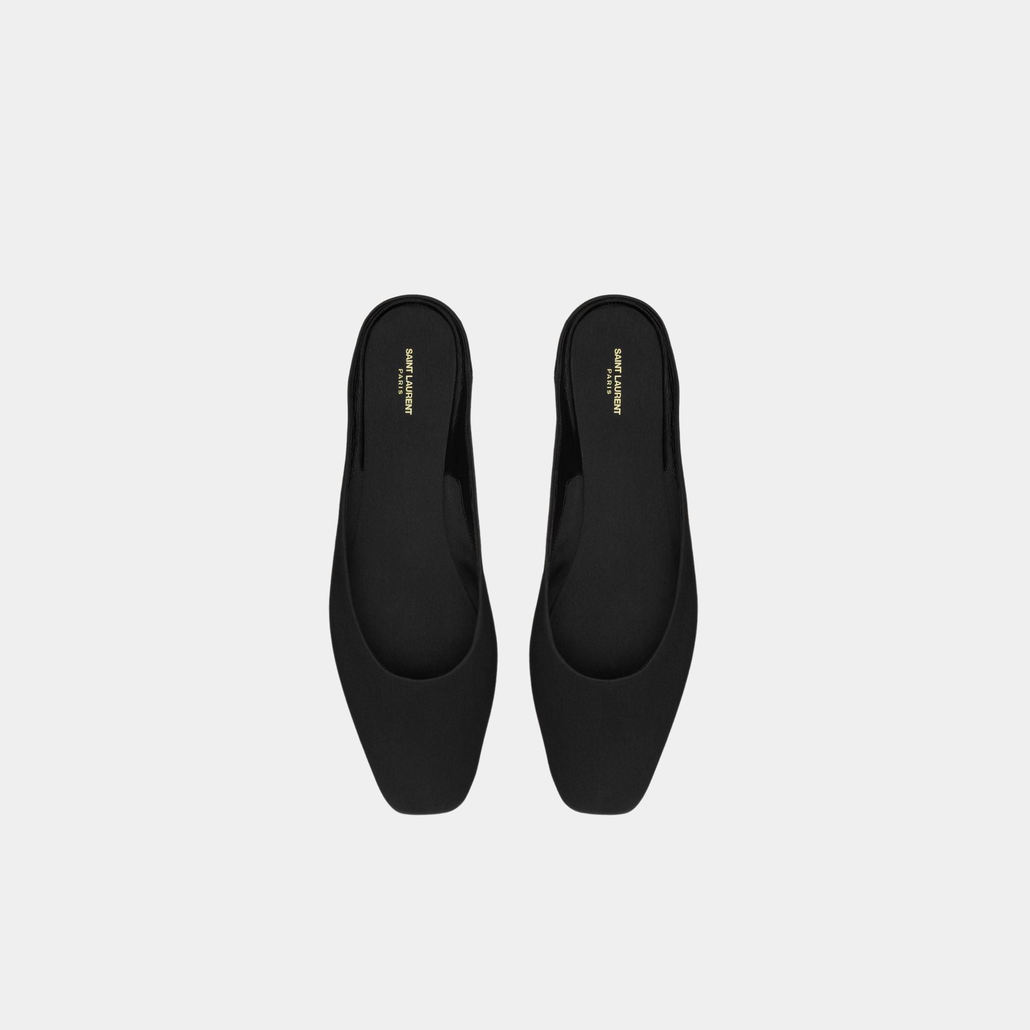 Yves Saint Laurent Lido Slip-Ons In Satin Crepe, Top