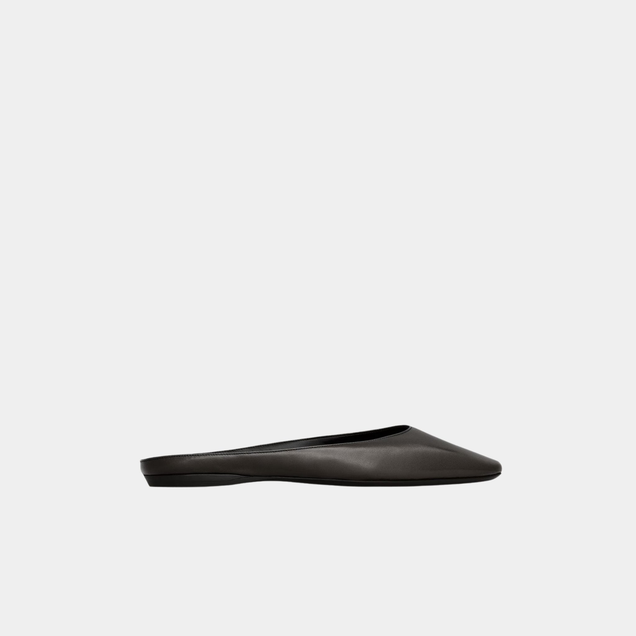 Yves Saint Laurent Lido Slip-Ons In Smooth Lambskin Leather, Side