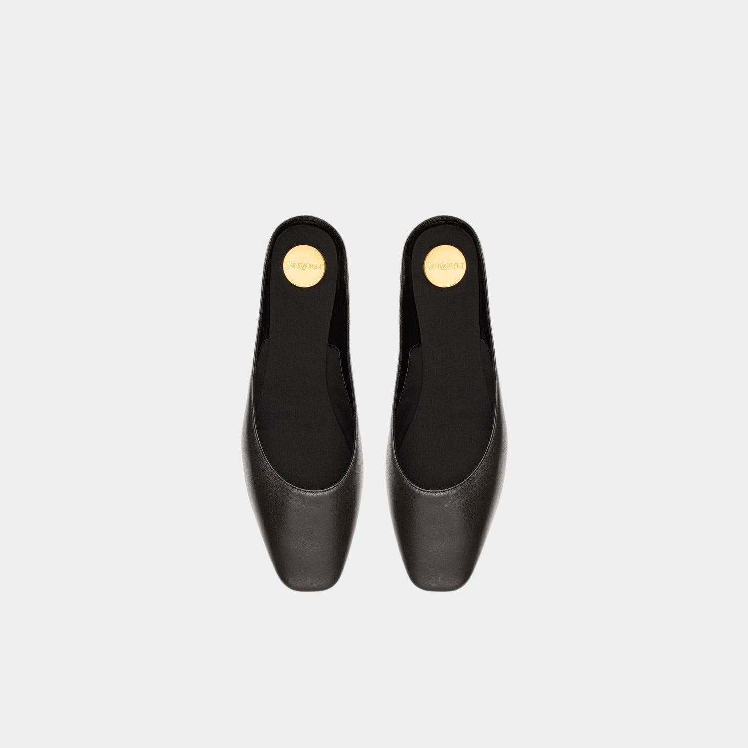 Yves Saint Laurent Lido Slip-Ons In Smooth Lambskin Leather, Top