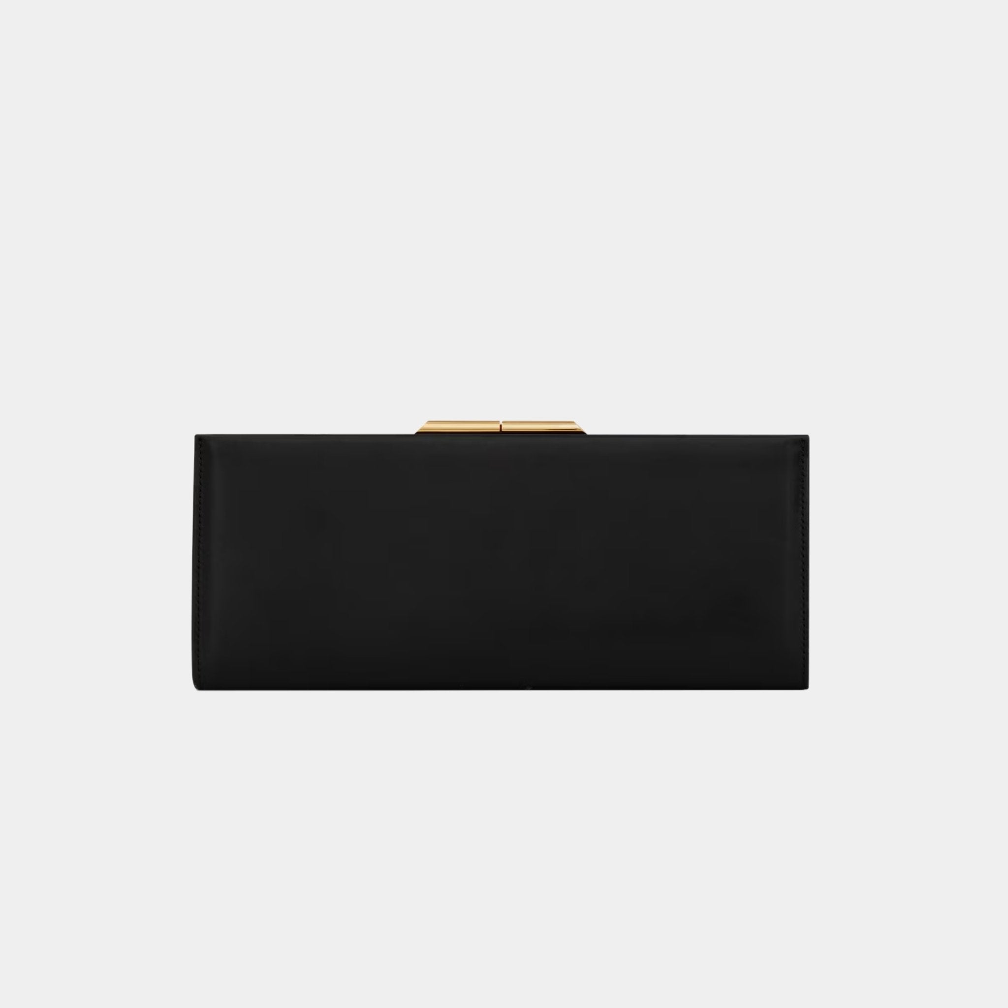 Yves Saint Laurent Midnight Small Clutch In Smooth Leather, Black, Back
