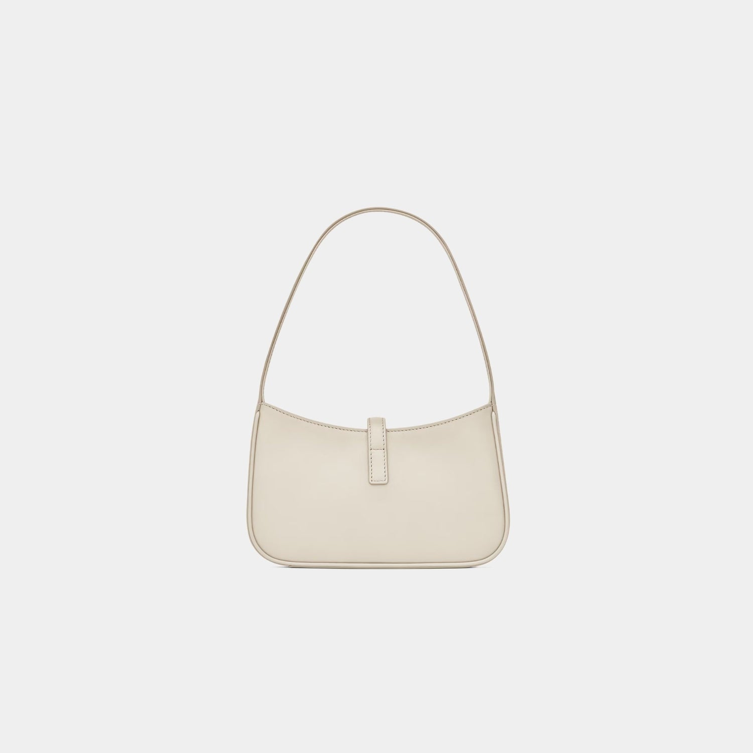 Yves Saint Laurent Mini Le 5 A 7 In Smooth Leather, Blanc Vintage, Back