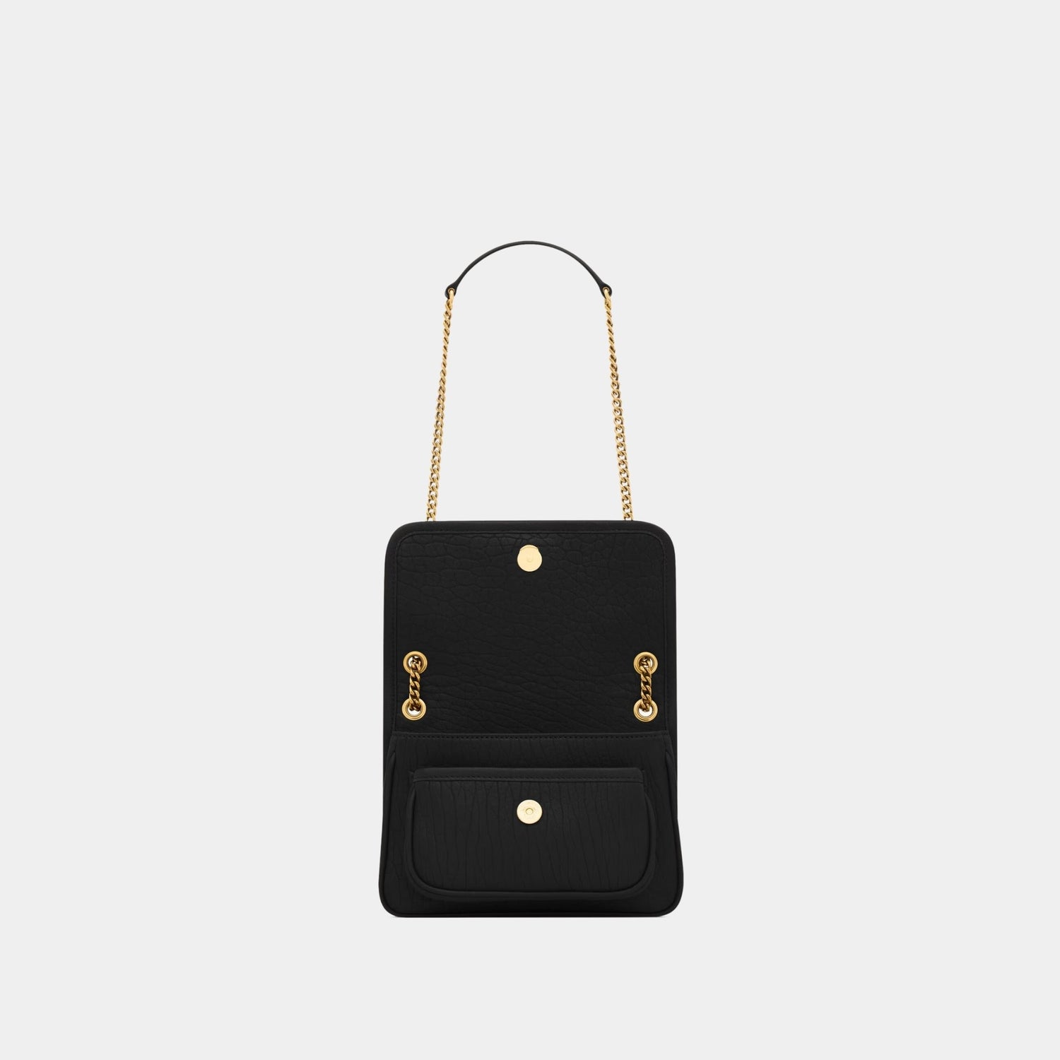 Yves Saint Laurent Niki Mini In Grained Lambskin, Black, Open