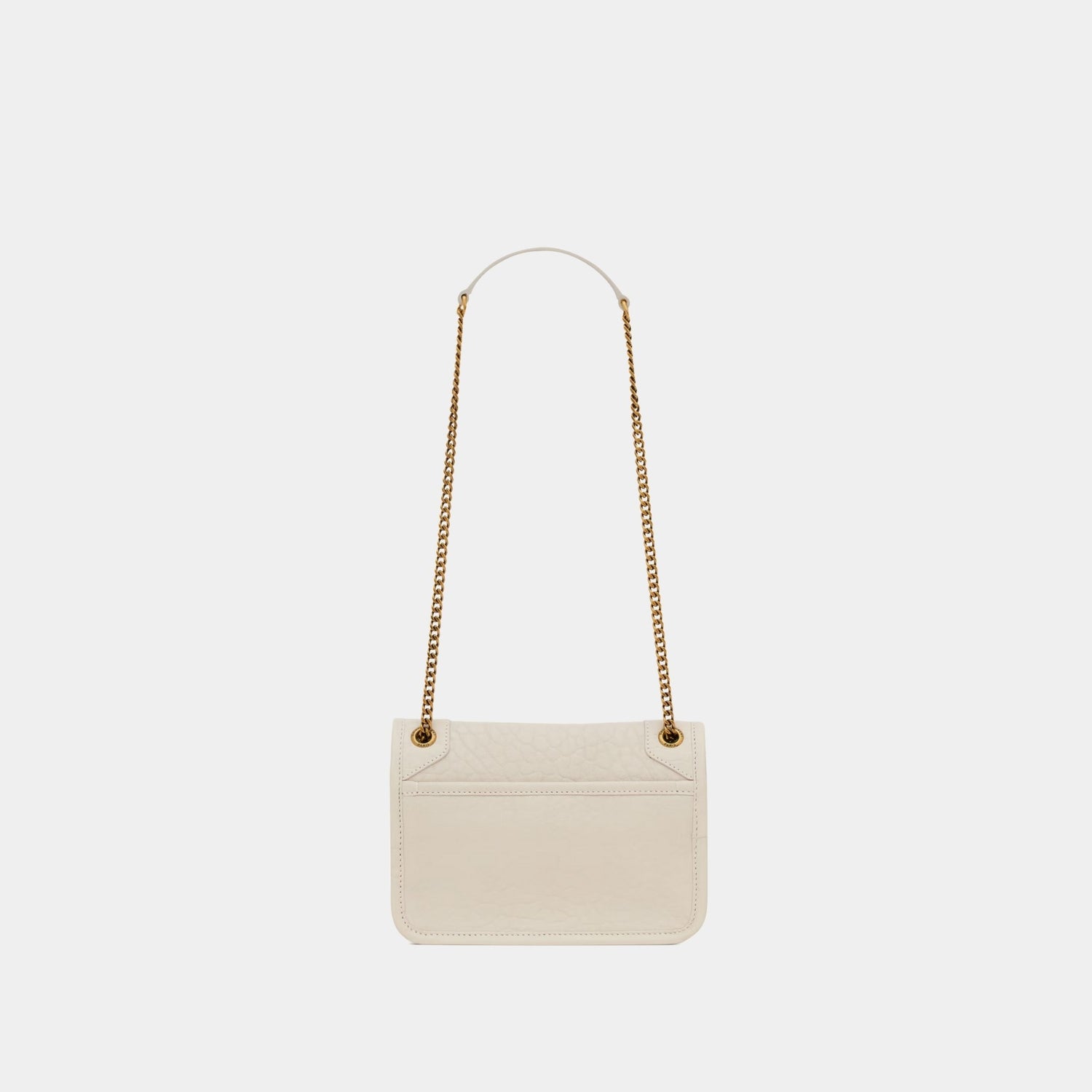 Yves Saint Laurent Niki Mini In Grained Lambskin, Blanc Vintage, Back