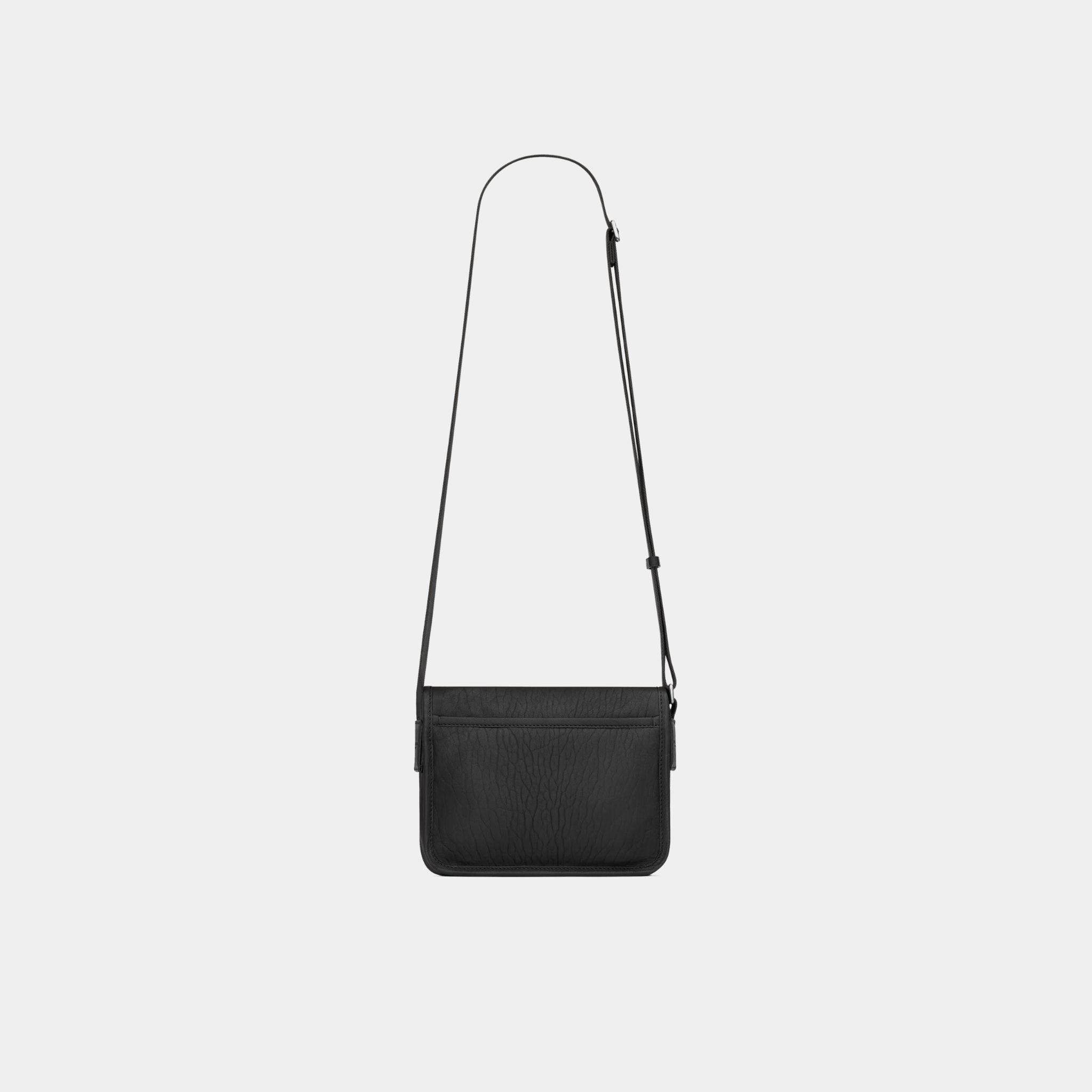 Yves Saint Laurent Niki Small Messenger In Grained Lambskin, Black, Back
