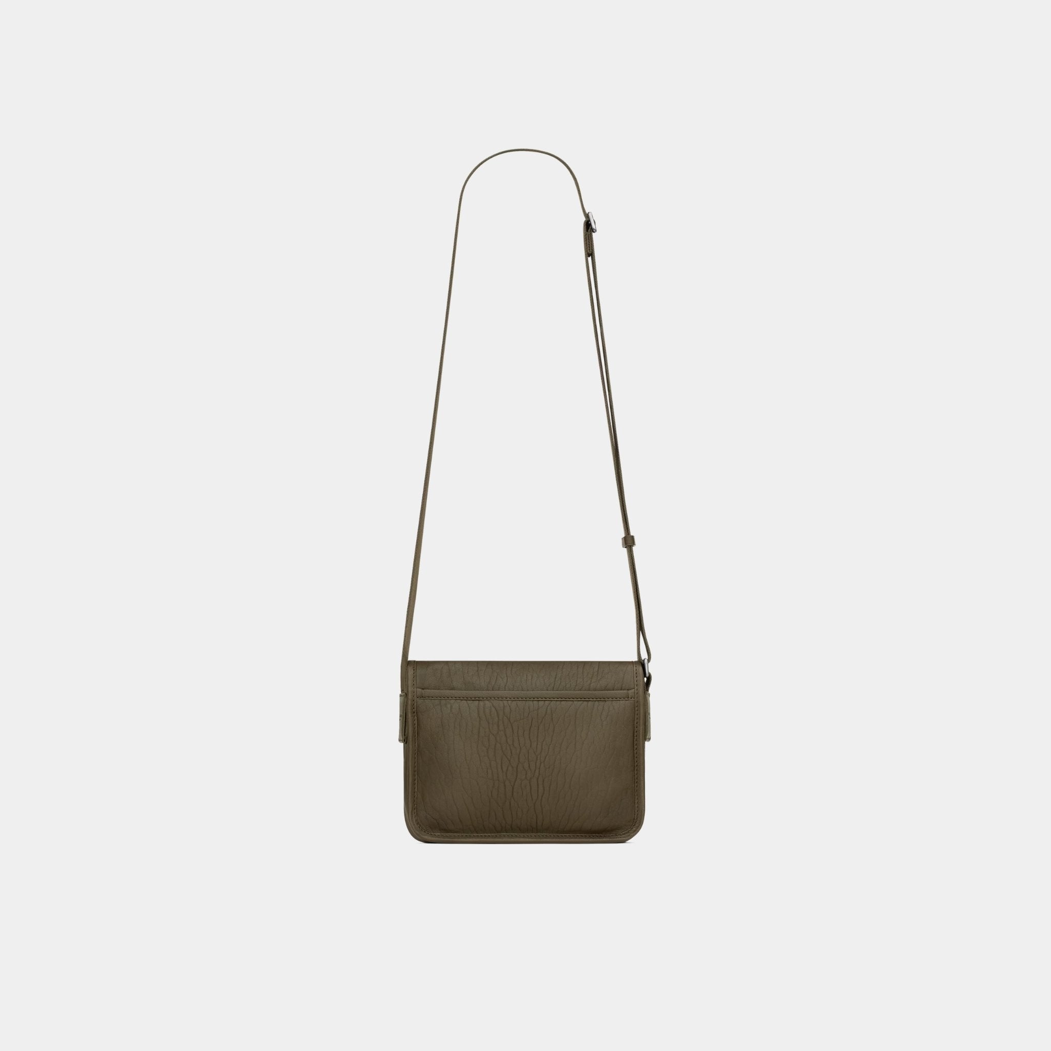 Yves Saint Laurent Niki Small Messenger In Grained Lambskin, Light Musk, Back